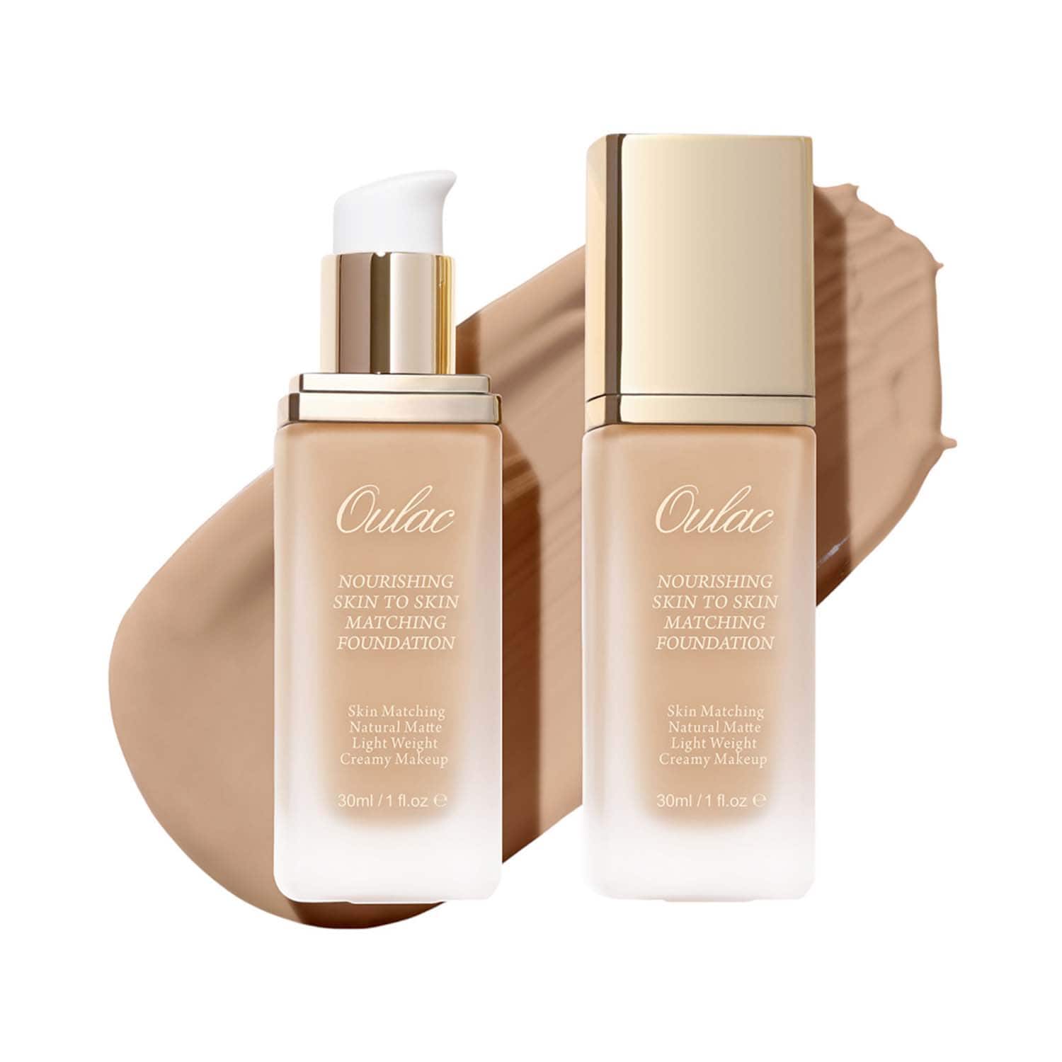 Oulac | Oulac Nourishing Skin To Skin Matching Foundation - 10/Golden Natural (30 ml)
