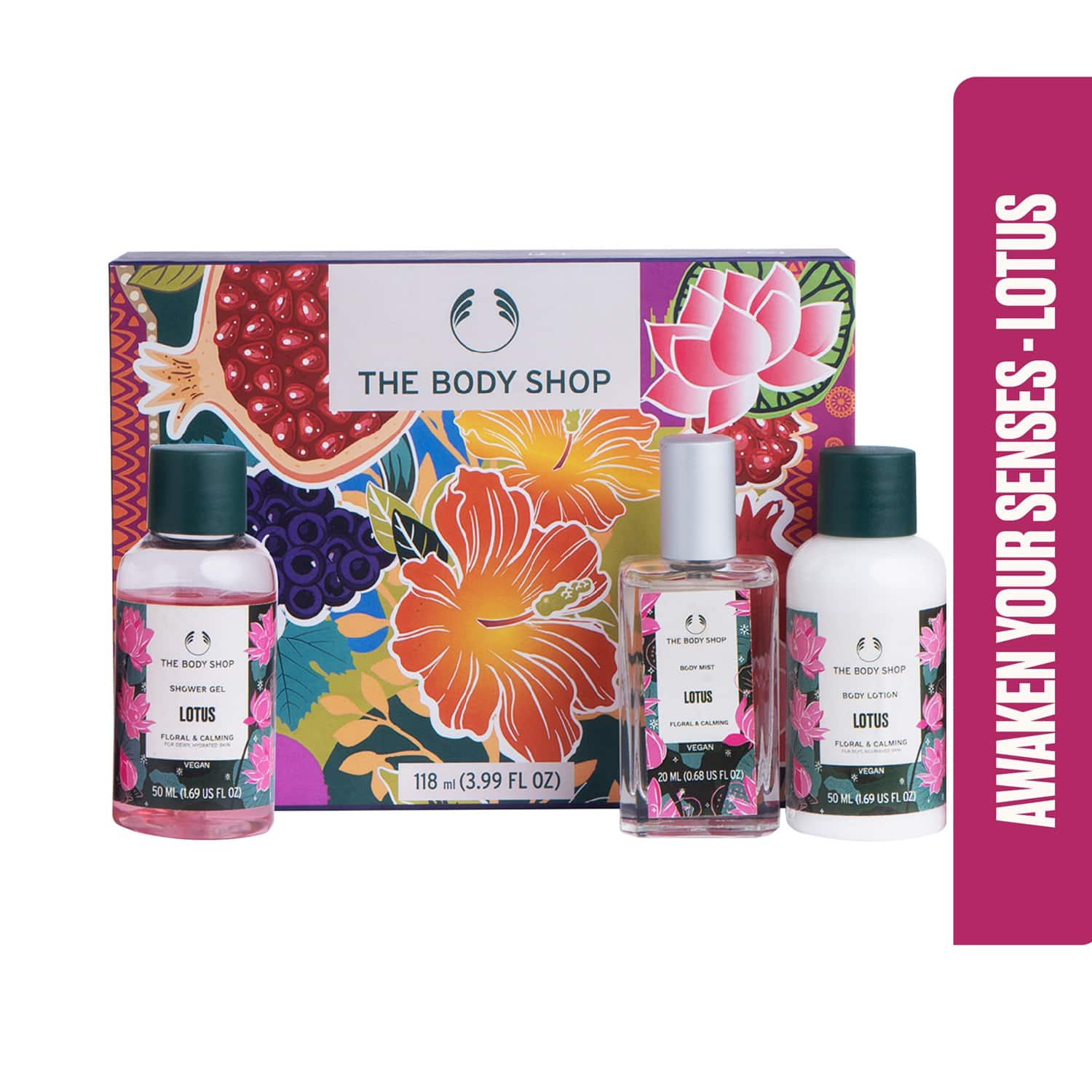 The Body Shop | The Body Shop Lotus Shower Gel, Body Lotion & Body Mist Gift Set (3 Pcs)