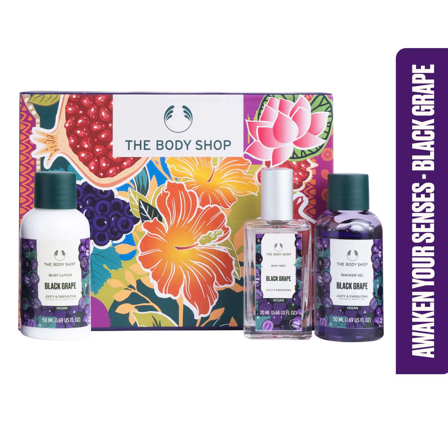 The Body Shop | The Body Shop Black Grape Shower Gel, Body Lotion & Body Mist Gift Set (3 Pcs)