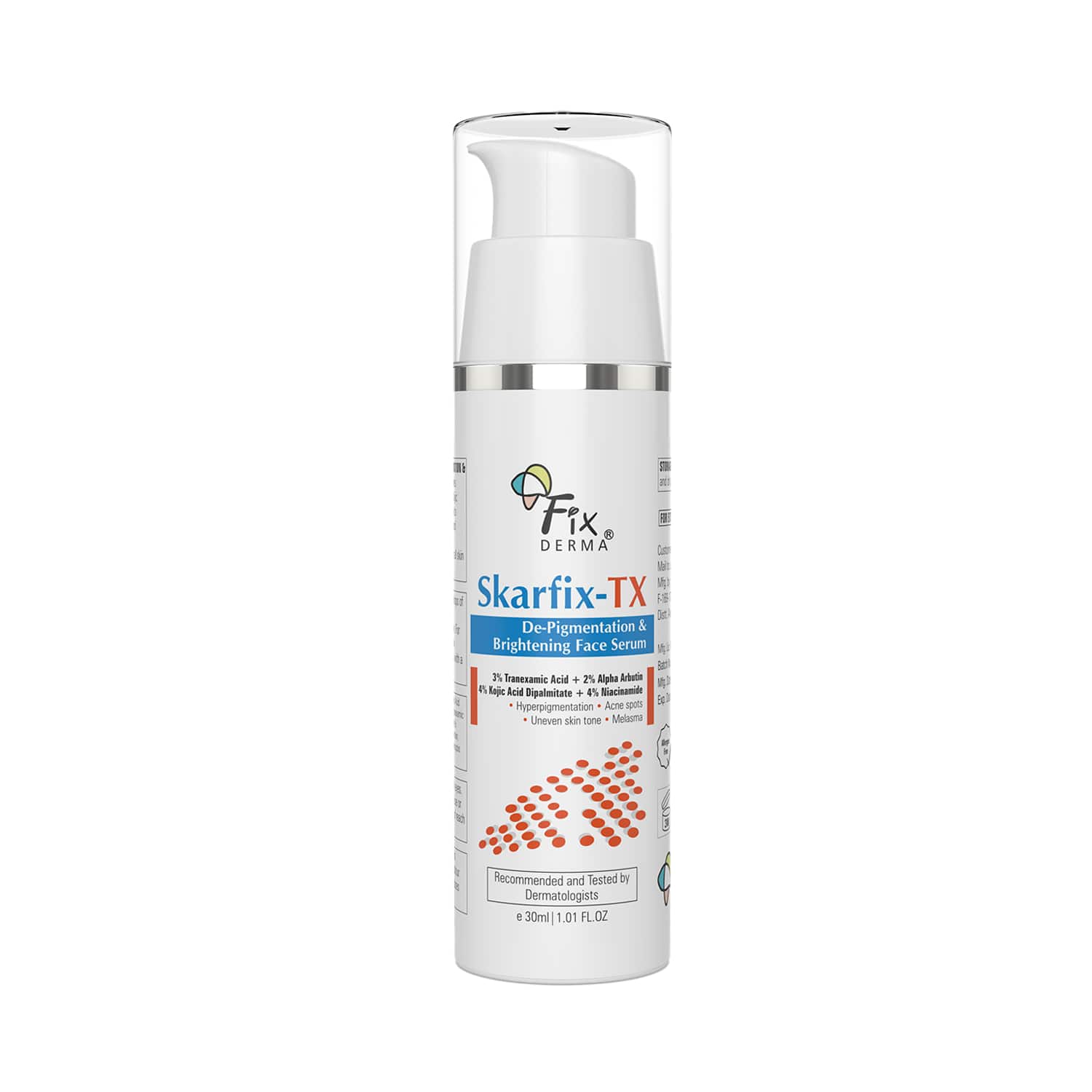 Fixderma | Fixderma Skarfix 4% Kojic Acid Face Serum for Brightening face, Acne Spots, Melasm (30 ml)