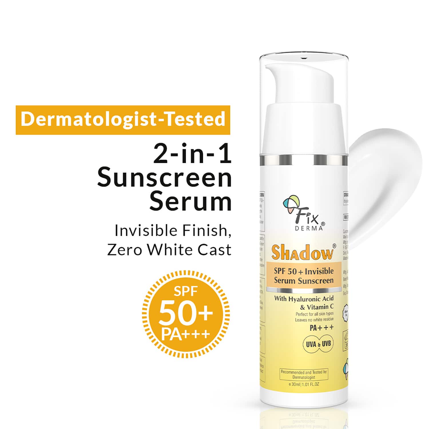 Fixderma | Fixderma Shadow Invisible Serum Sunscreen SPF 50+ PA+++ (30ml)