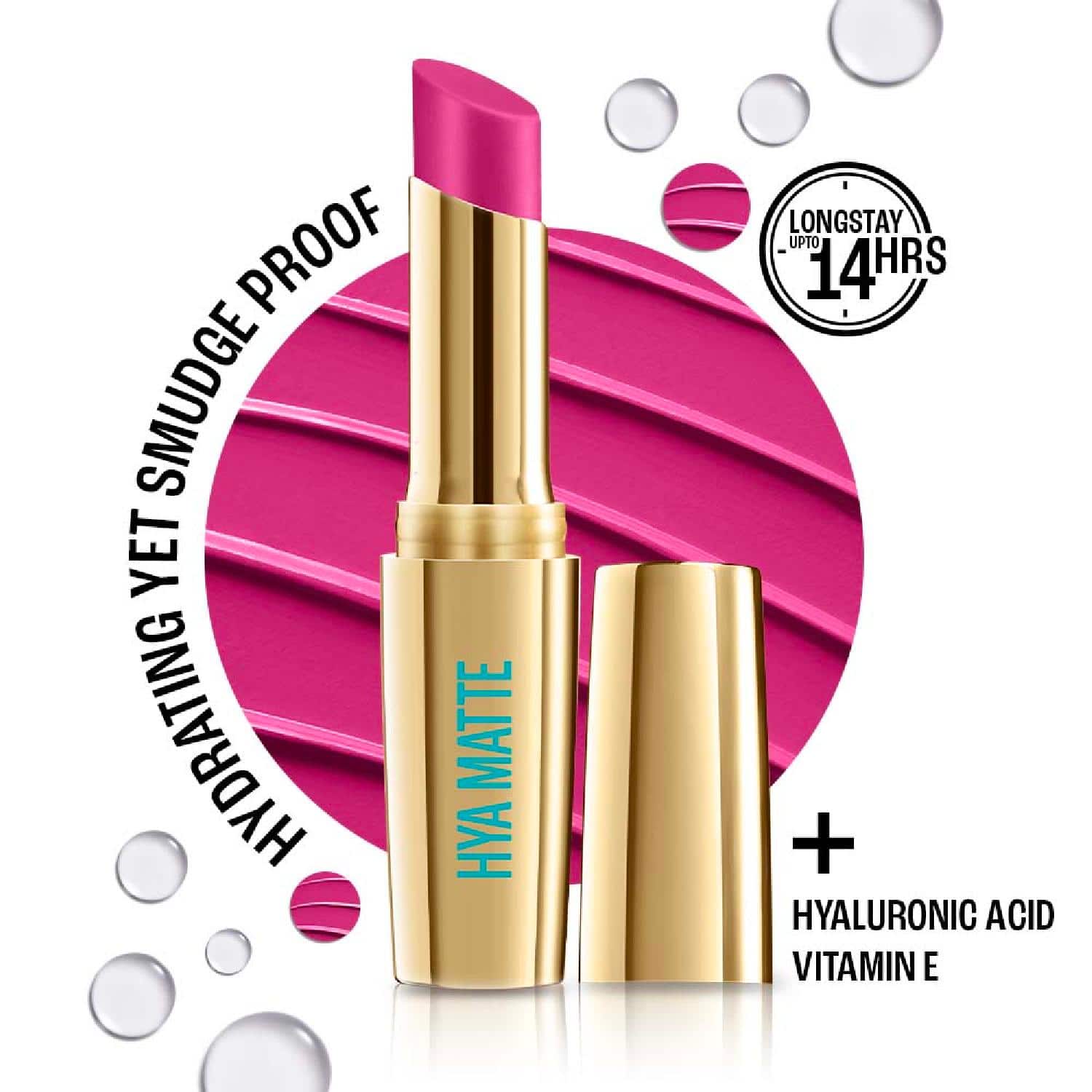 Lakme | Lakme 9to5 Hya Matte Lipstick - Follow Up Fuschia (3.6 g)