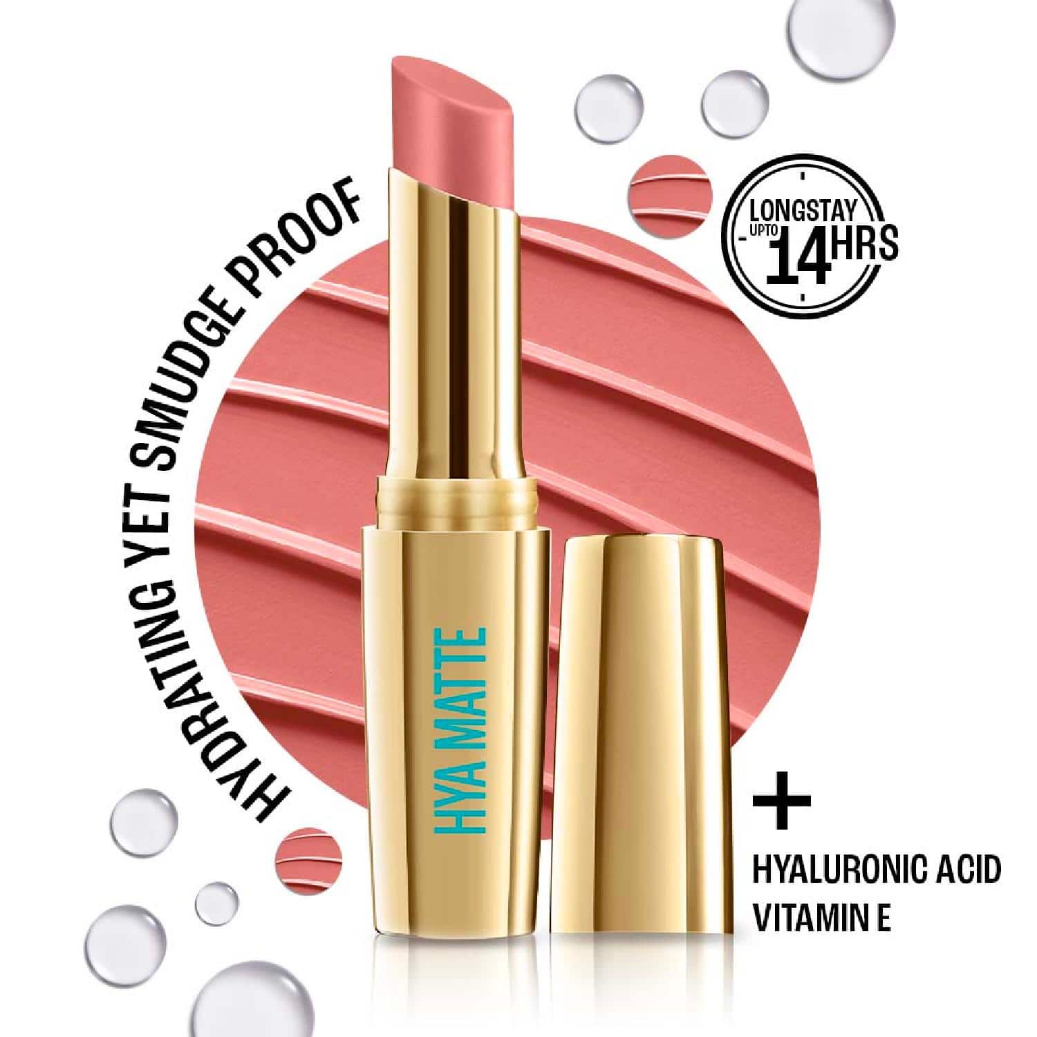 Lakme | Lakme 9to5 Hya Matte Lipstick - Vacation Nude (3.6 g)