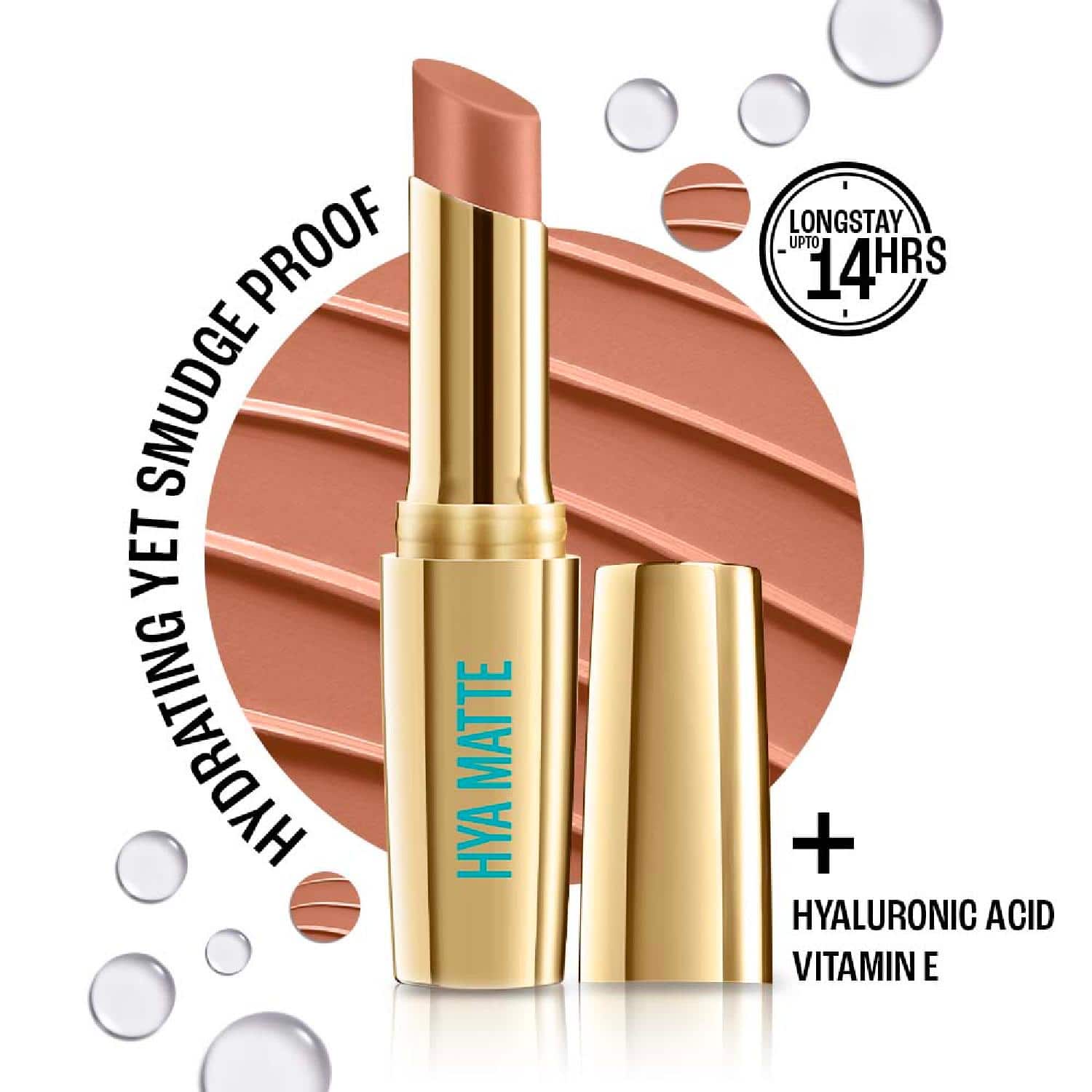 Lakme | Lakme 9to5 Hya Matte Lipstick - Power Peach (3.6 g)