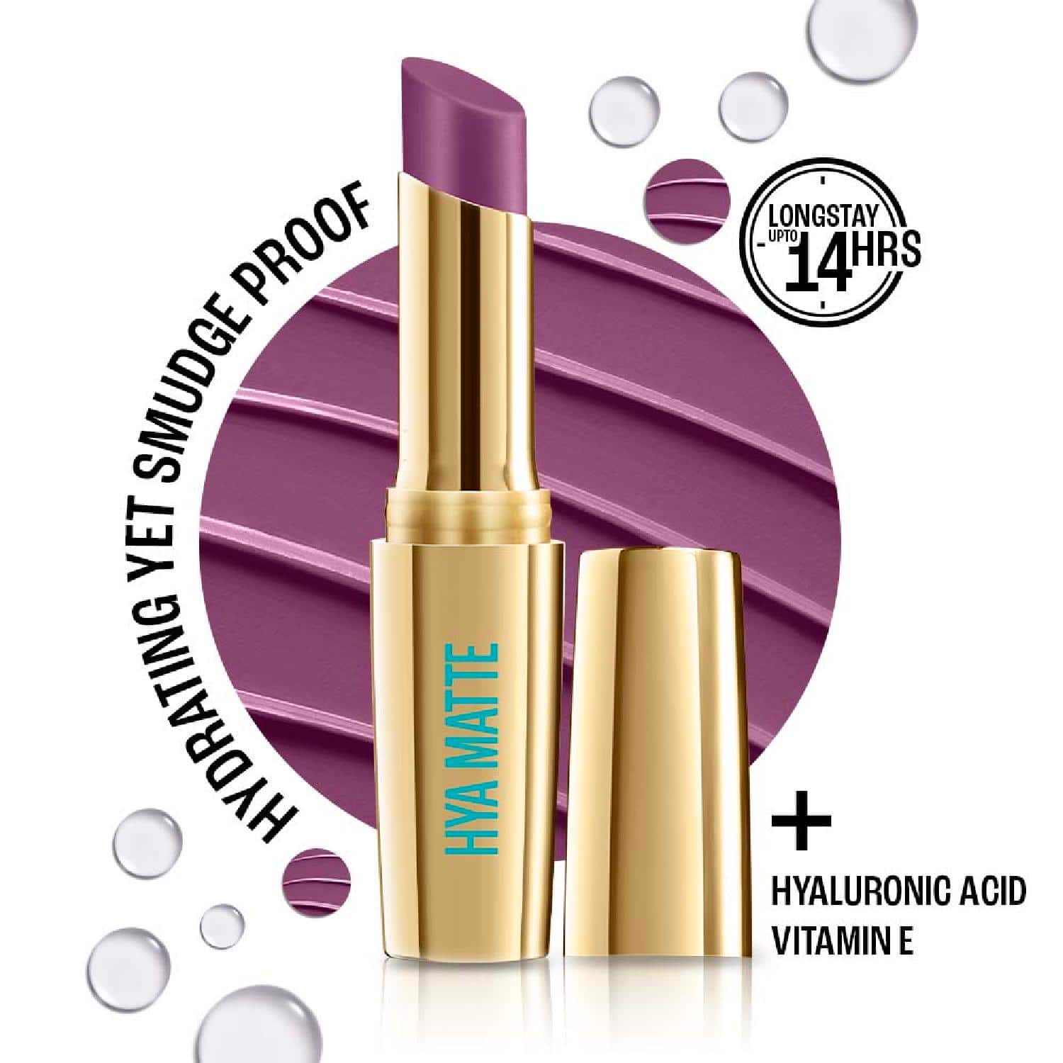 Lakme | Lakme 9to5 Hya Matte Lipstick - Grape Goals (3.6 g)