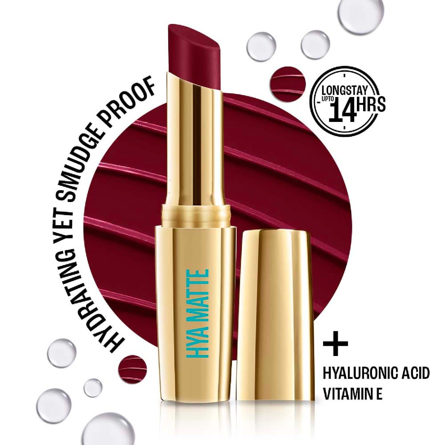 Lakme | Lakme 9to5 Hya Matte Lipstick - Sangria Sunday (3.6 g)