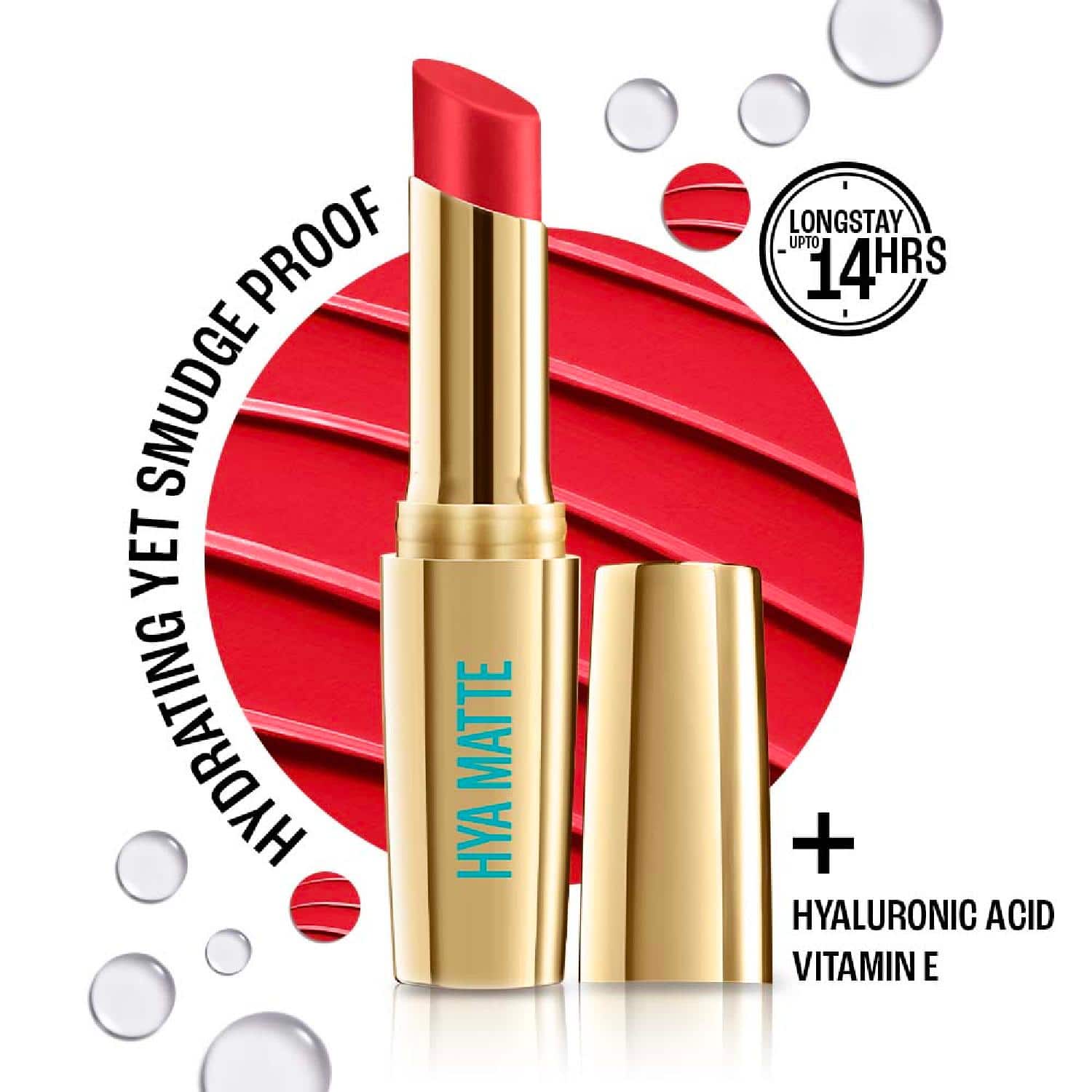 Lakme | Lakme 9to5 Hya Matte Lipstick - Red Alert (3.6 g)