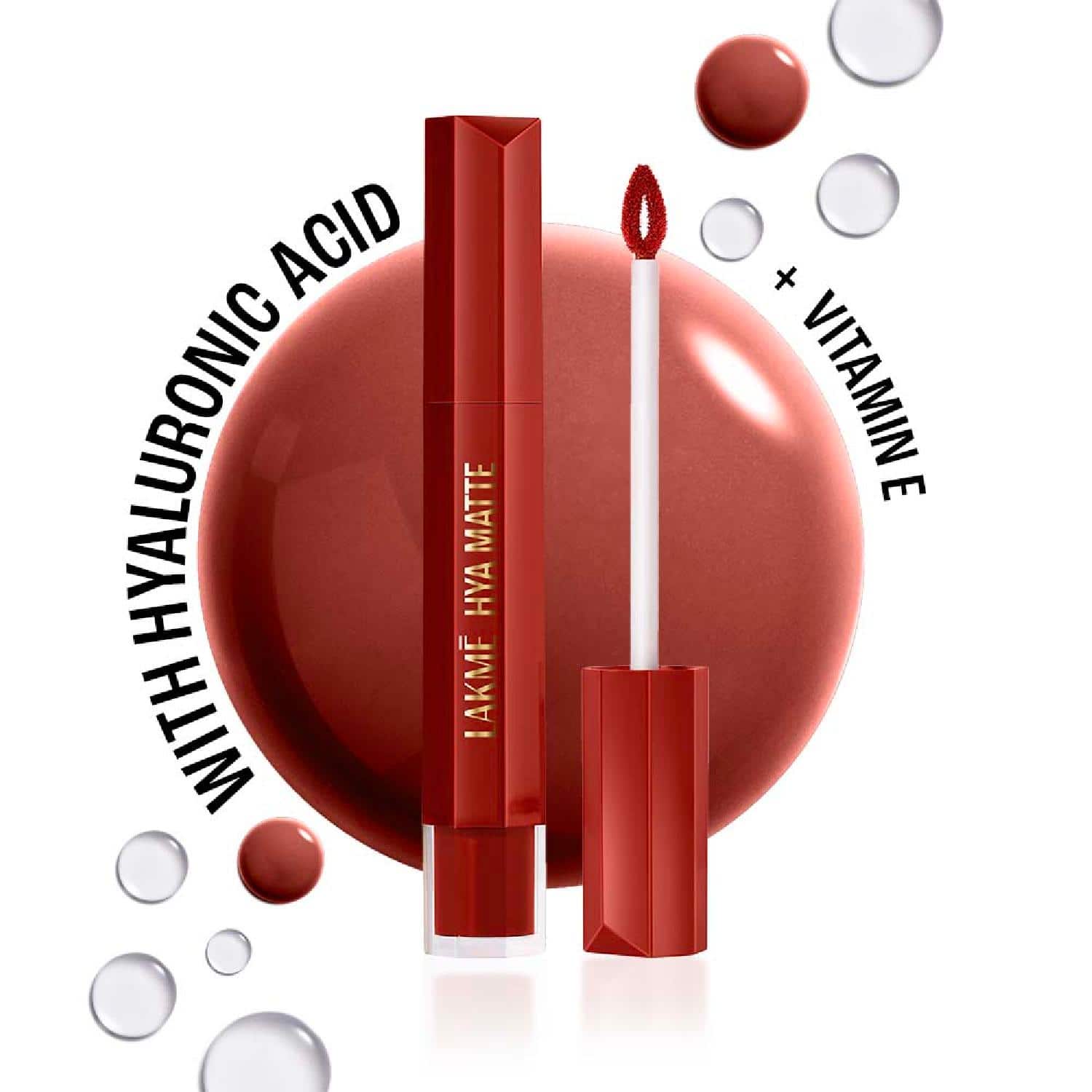 Lakme | Lakme 9to5 Hya Matte Lip Liquid + Hyaluronic Acid - Boss Lady Brick (5.3 ml)