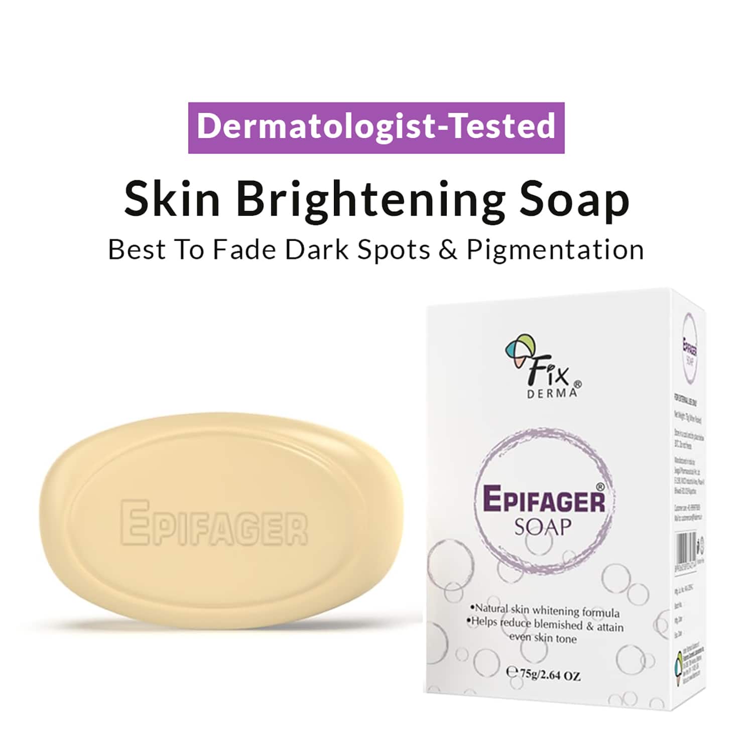 Fixderma | Fixderma Kojic Acid Soap, Epifager Soap (75g)
