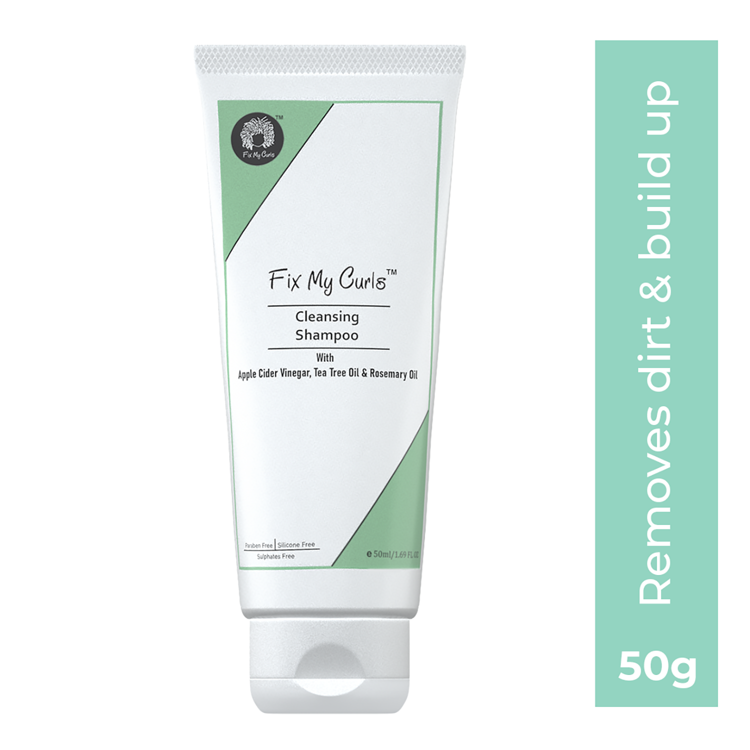 Fix My Curls | Fix My Curls Cleansing Shampoo with Apple Cider Vinegar Tea Tree & Rosemary Oil (50 ml)