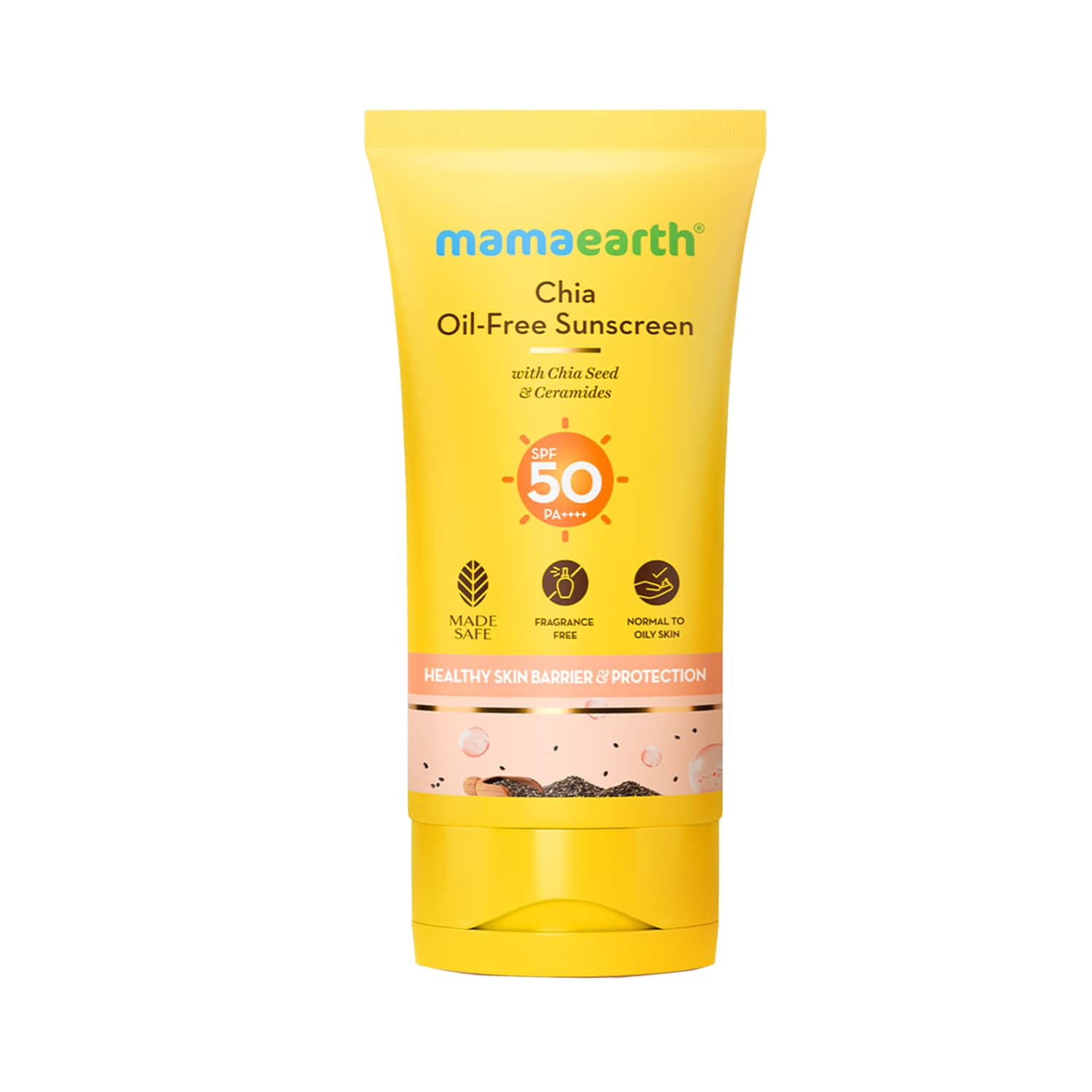 Mamaearth | Mamaearth Chia Oil Free Sunscreen with Chia Seed and Ceramides  SPF50 PA++++ - (50 g)