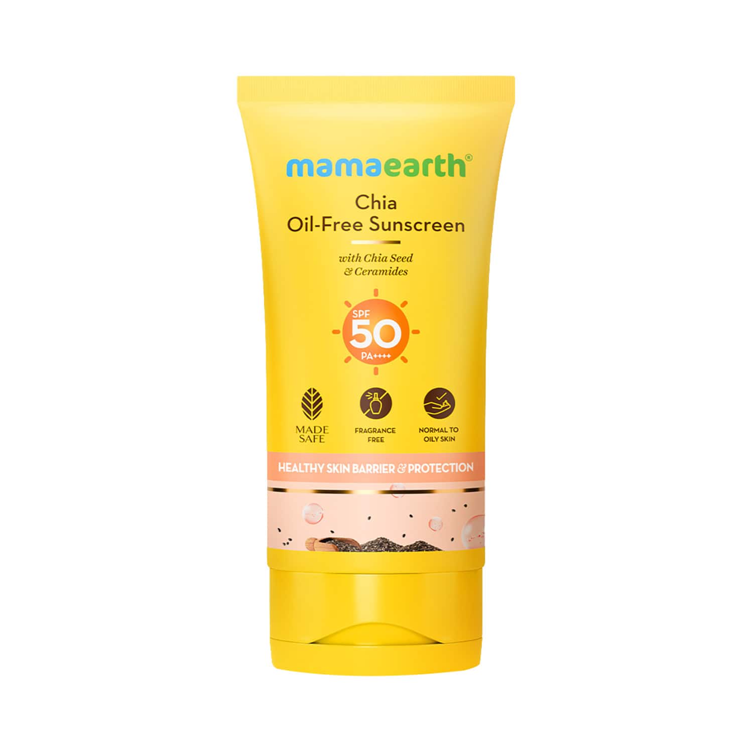 Mamaearth | Mamaearth Chia Oil Free Sunscreen with Chia Seed and Ceramides  SPF50 PA++++ - (50 g)