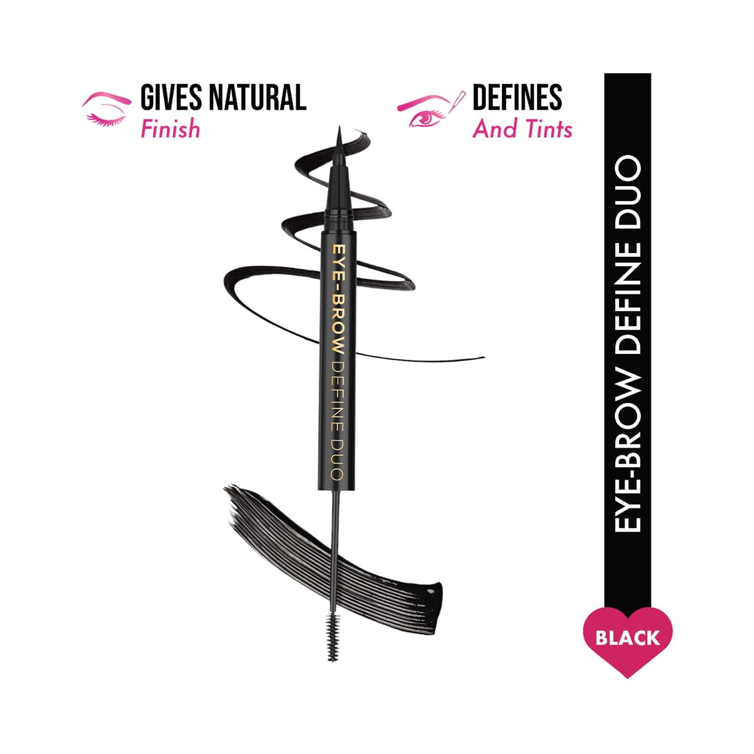 Insight Cosmetics | Insight Cosmetics Eyebrow Define Duo 2-In-1 - Black (2.5 g)