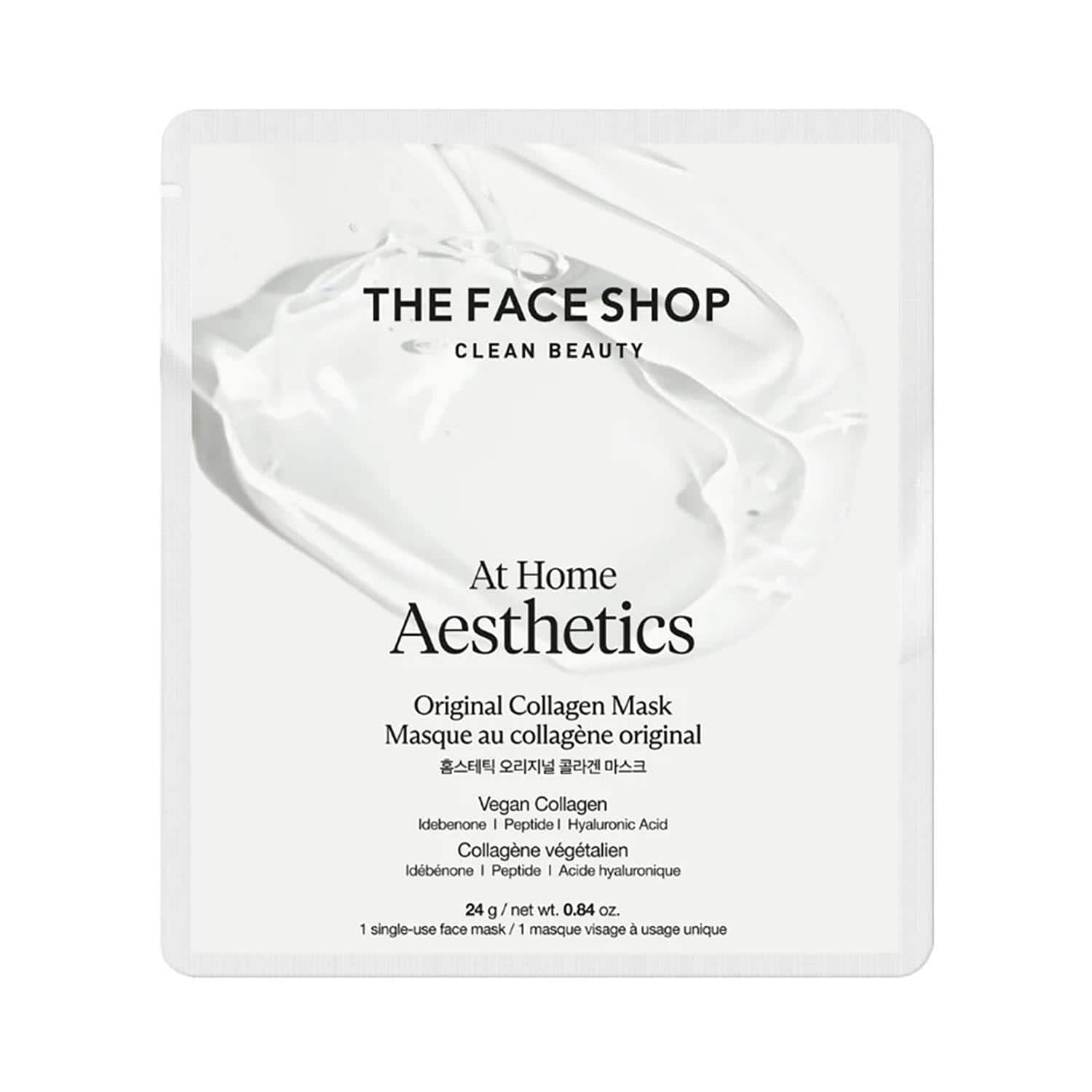The Face Shop | The Face Shop Original Collagen Mask-Vegan Korean Hydro Gel Sheet, Peptide & Hyaluronic Acid(24 ml)
