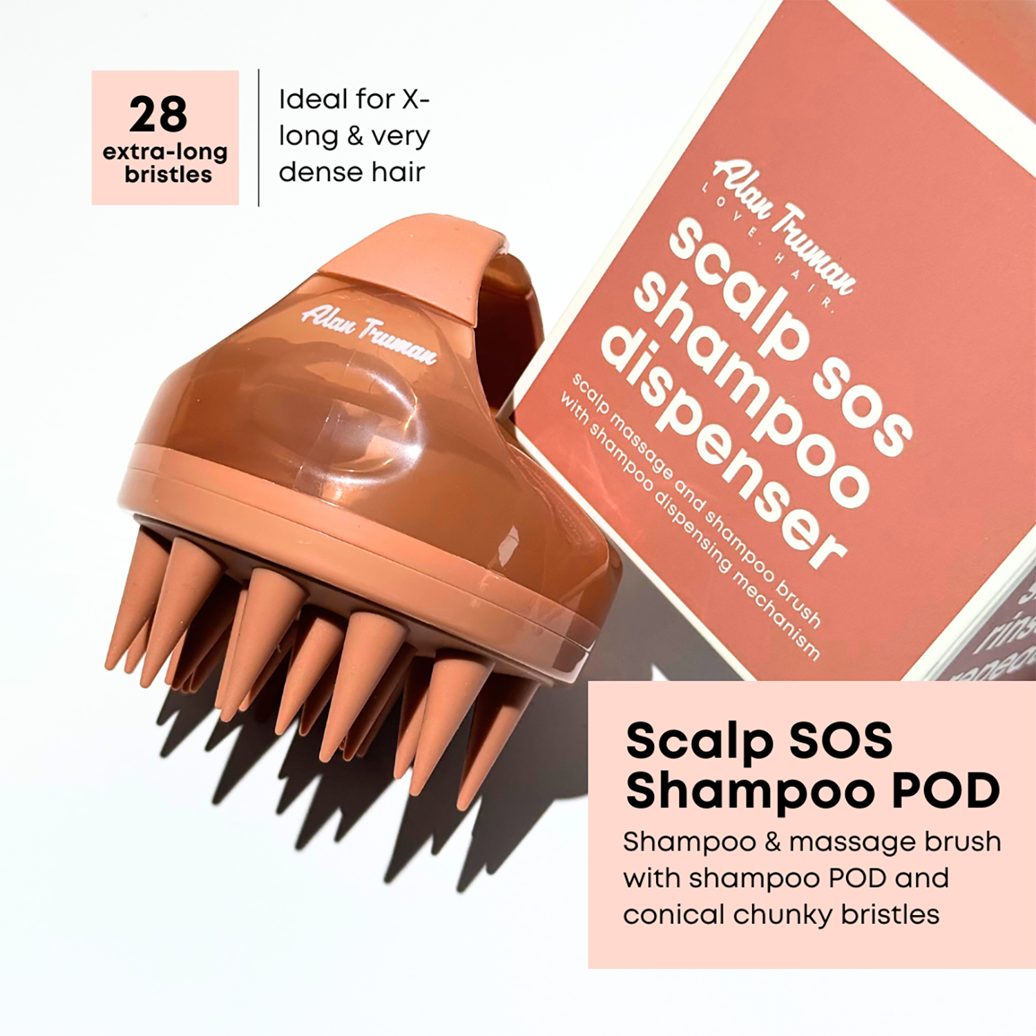 Alan Truman | Alan Truman Shampoo Pod Scalp Sos Brush Large - Beige Brown