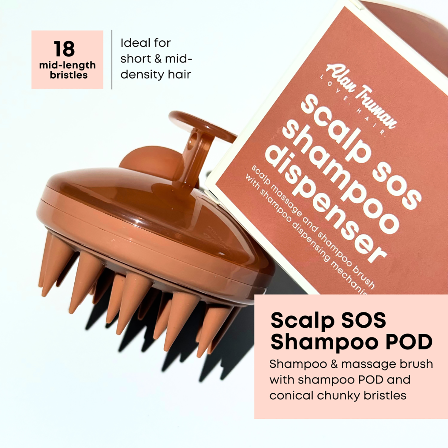 Alan Truman | Alan Truman Shampoo Pod Scalp Sos Brush Medium - Beige Brown