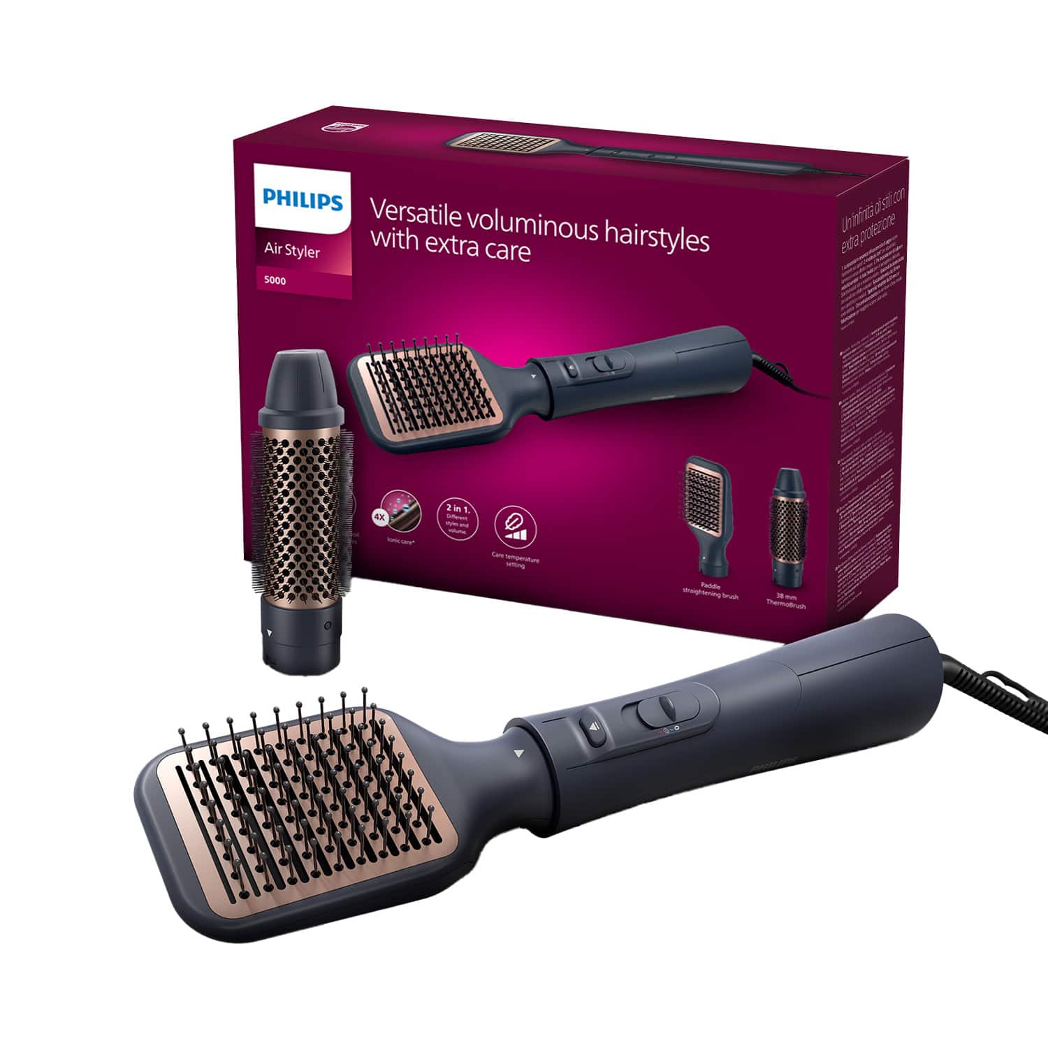 Philips | Philips 2-in-1 Airstyler 3X Volume 50% Less Hair Breakage 1000W BHA531/10