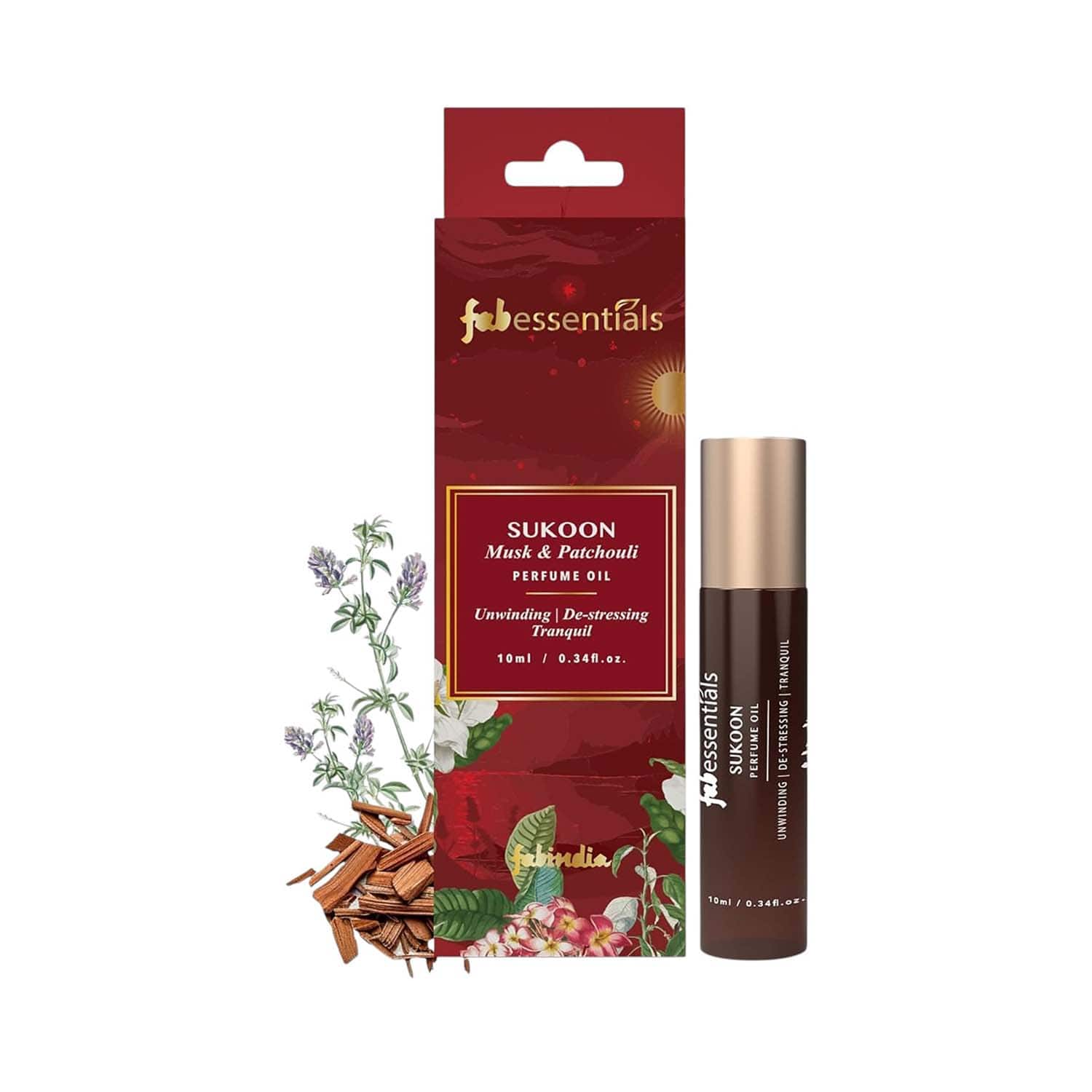 Fabessentials by Fabindia | Fabessentials by Fabindia Sukoon Roller Ball Perfume Oil for Men & Women (10 ml)