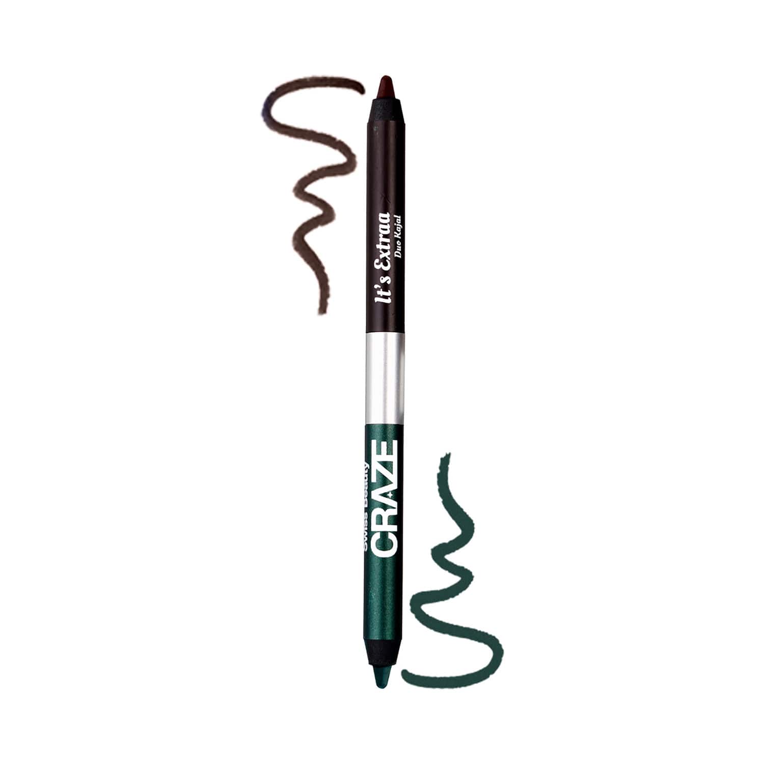 Swiss Beauty | Swiss Beauty Craze It's Extraa Duo Kajal with Vitamin E - 05 Dynasty (2.6 g)