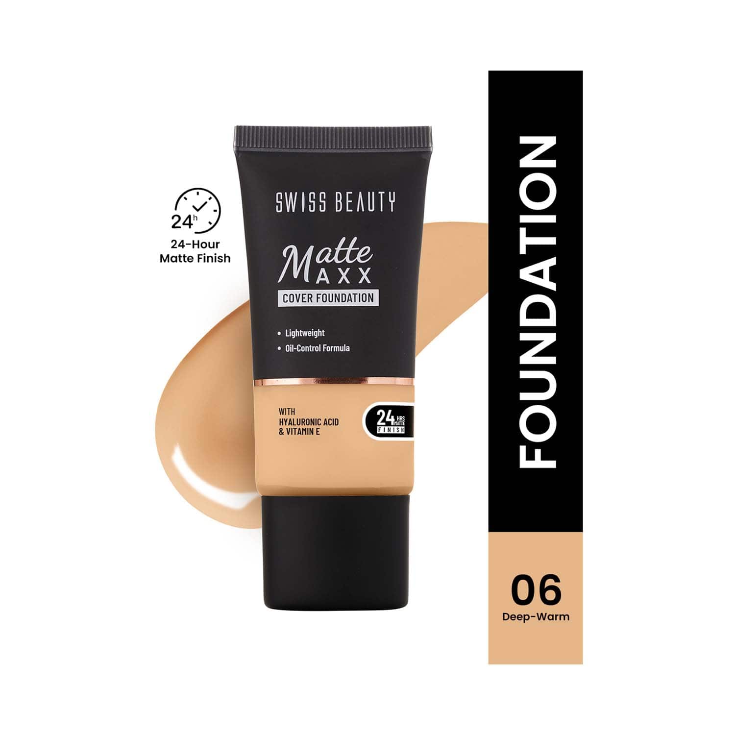 Swiss Beauty | Swiss Beauty Matte Maxx Cover Foundation - 6 - Deep Warm (30 g)