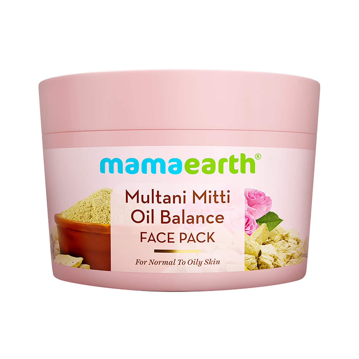 Mamaearth | Mamaearth Multani Mitti Oil Balance Face Pack Multani Mitti & Bulgarian Rose (200 g)