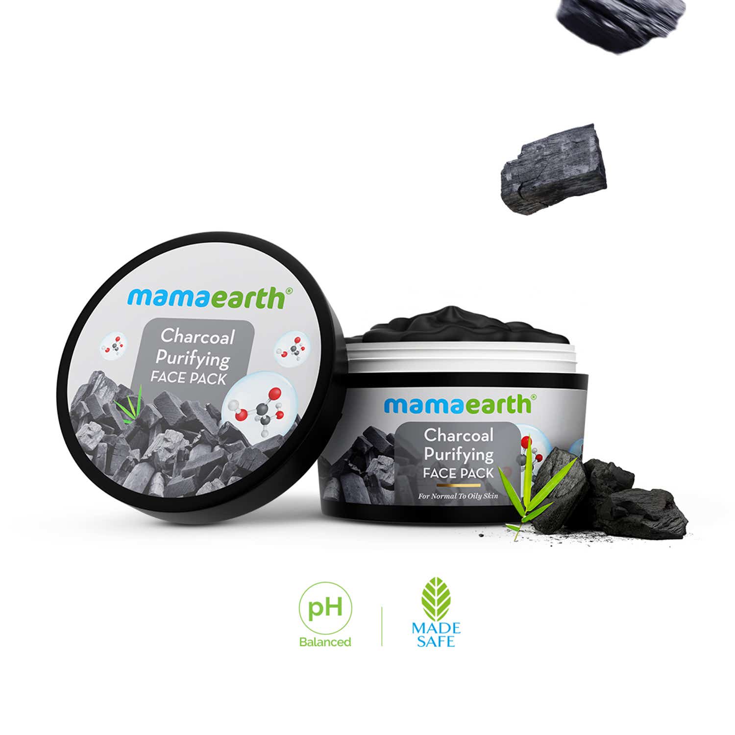 Mamaearth | Mamaearth Charcoal Purifying Face Pack Activated Charcoal & Glycolic Acid (200 g)