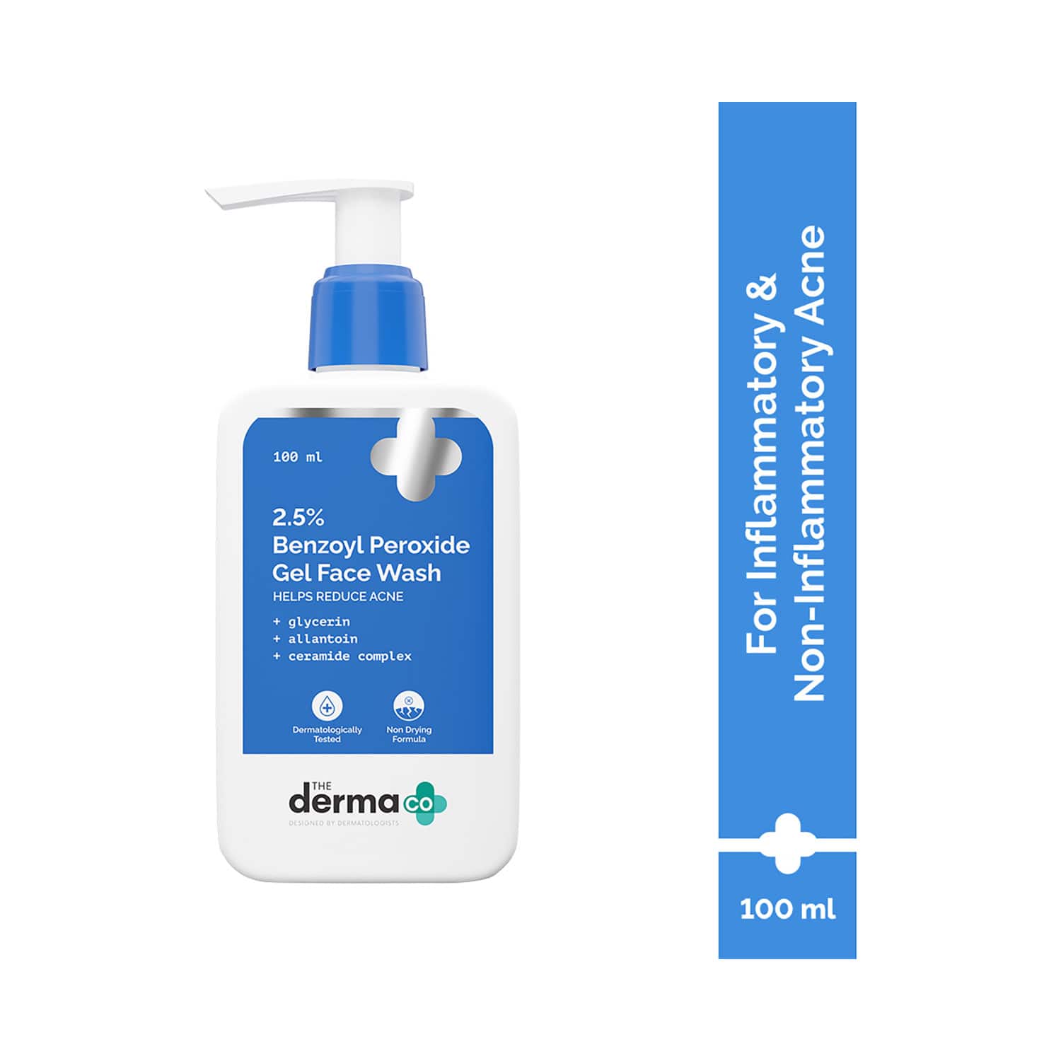 The Derma Co | The Derma Co. 2.5% Benzoyl Peroxide Gel Face Wash (100 ml)