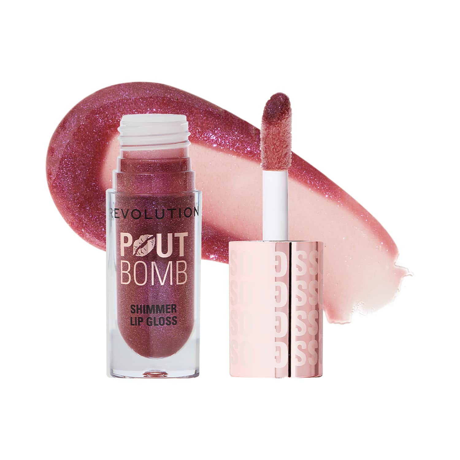 Makeup Revolution | Makeup Revolution Pout Bomb Shimmer Gloss - Berry Lustre (4.5 ml)