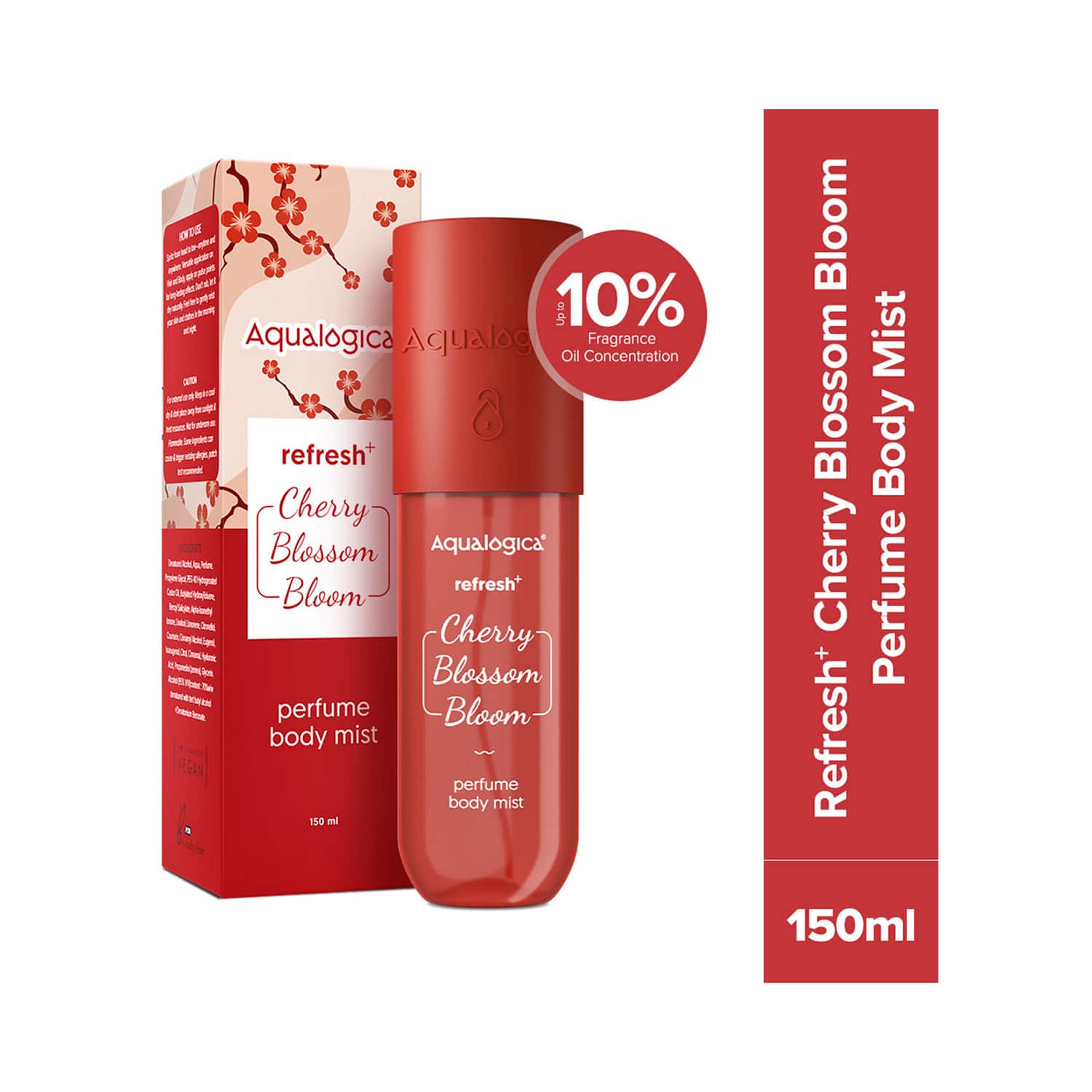 Aqualogica | Aqualogica Refresh+ Perfume Body Mist - Cherry Blossom Bloom (150 ml)