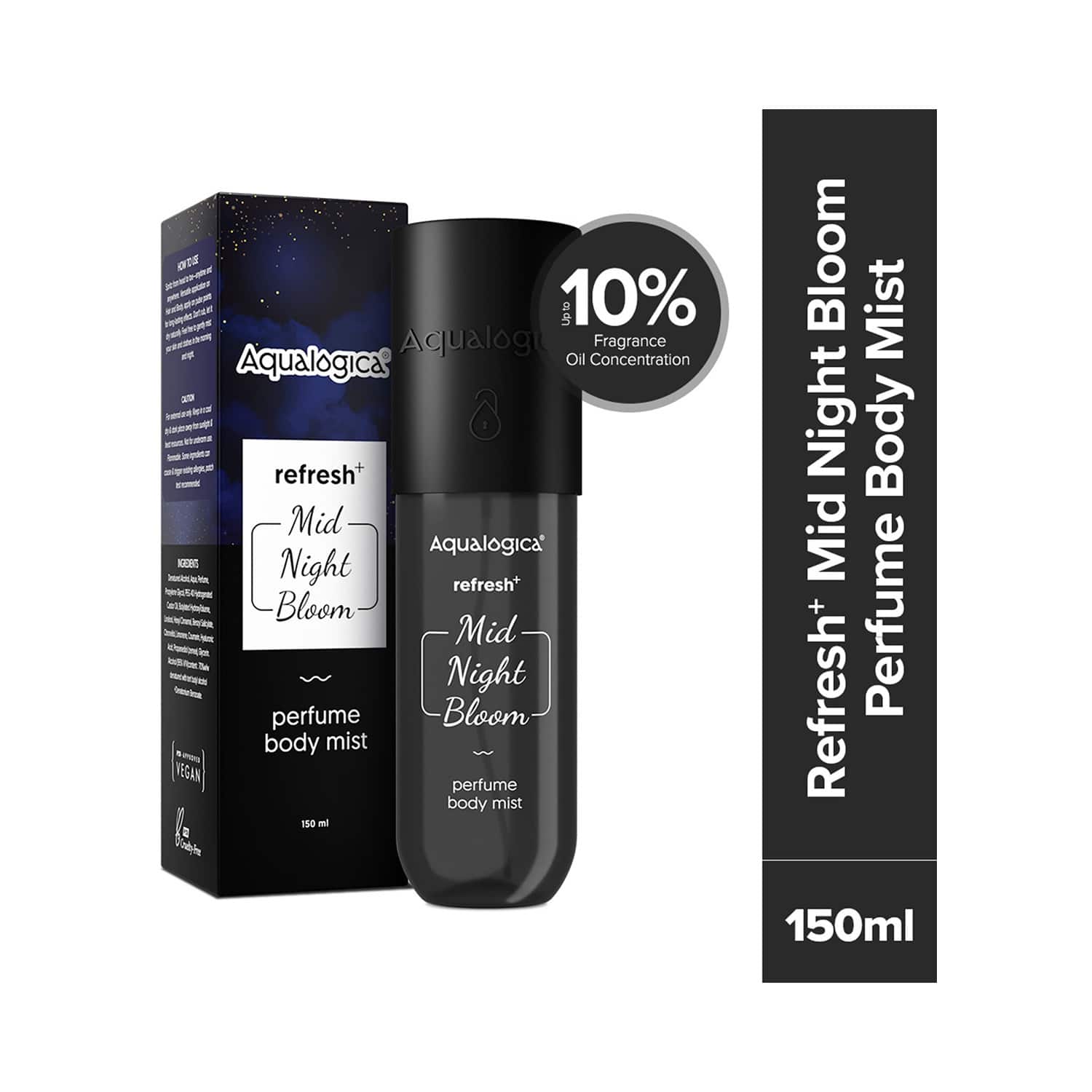 Aqualogica | Aqualogica Refresh+ Perfume Body Mist - Mid Night Bloom (150 ml)