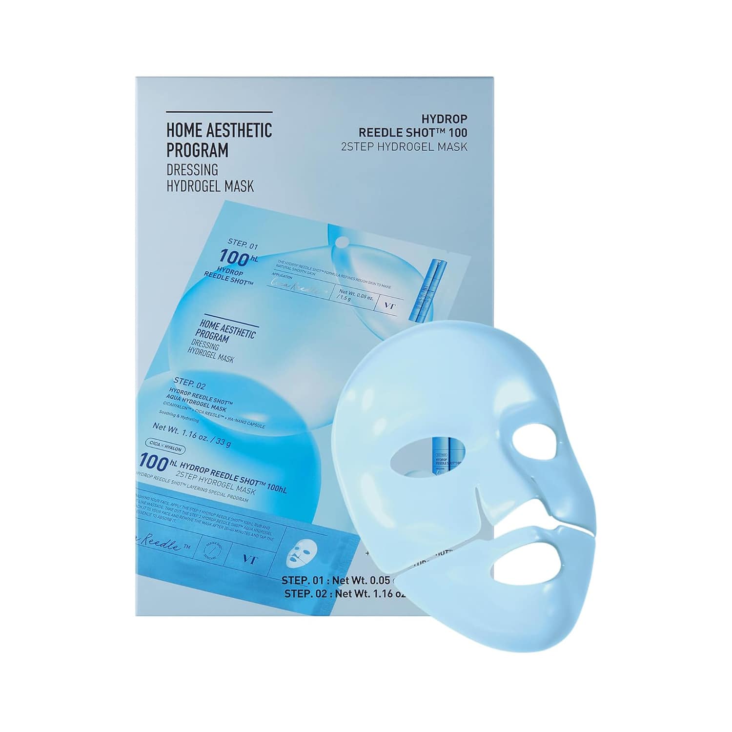 VT Cosmetics | VT Cosmetics Hydrop Reedle Shot 100Hl 2-Step Hydrogel Mask (33 g)