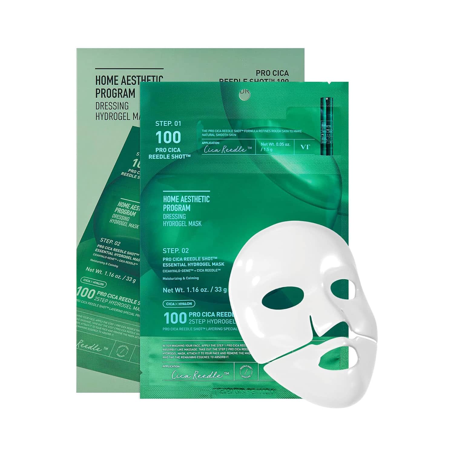 VT Cosmetics | VT Cosmetics Pro Cica Reedle Shot 100 2-Step Hydrogel Mask (33 g)
