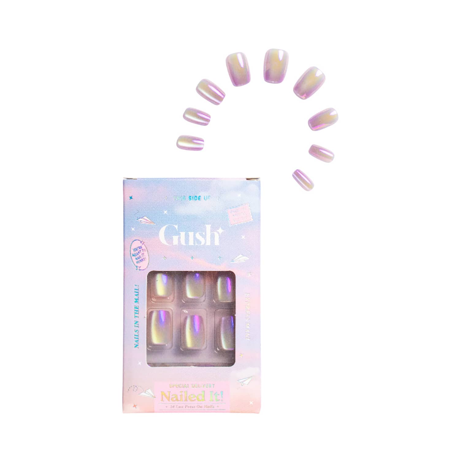 Gush Beauty | Gush Beauty Nailed It Reusable Luxury Press On Nails with Application Kit - Pearl Crystals