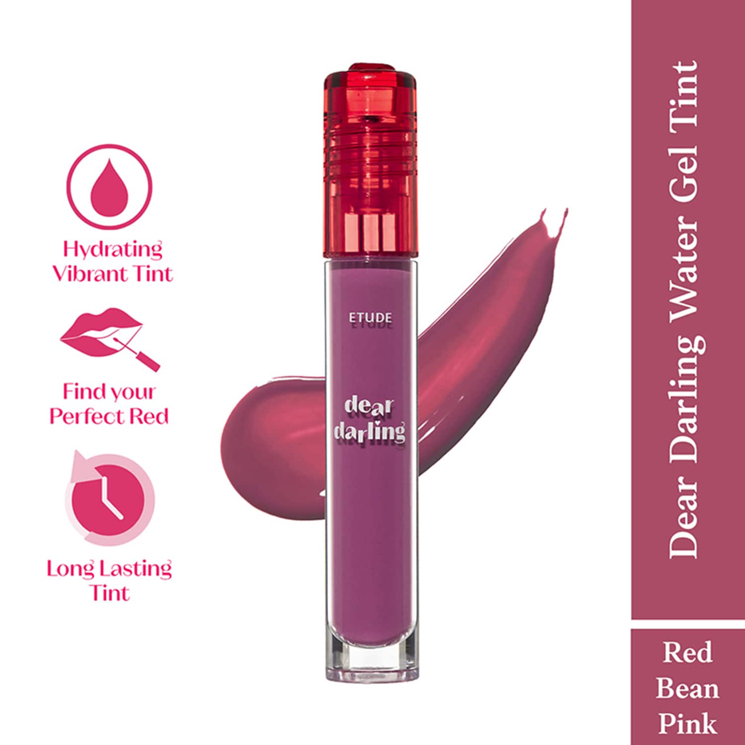 ETUDE HOUSE | Etude Dear Darling Water Gel Tint Lipstick - 07 Red Bean Pink (5 g)
