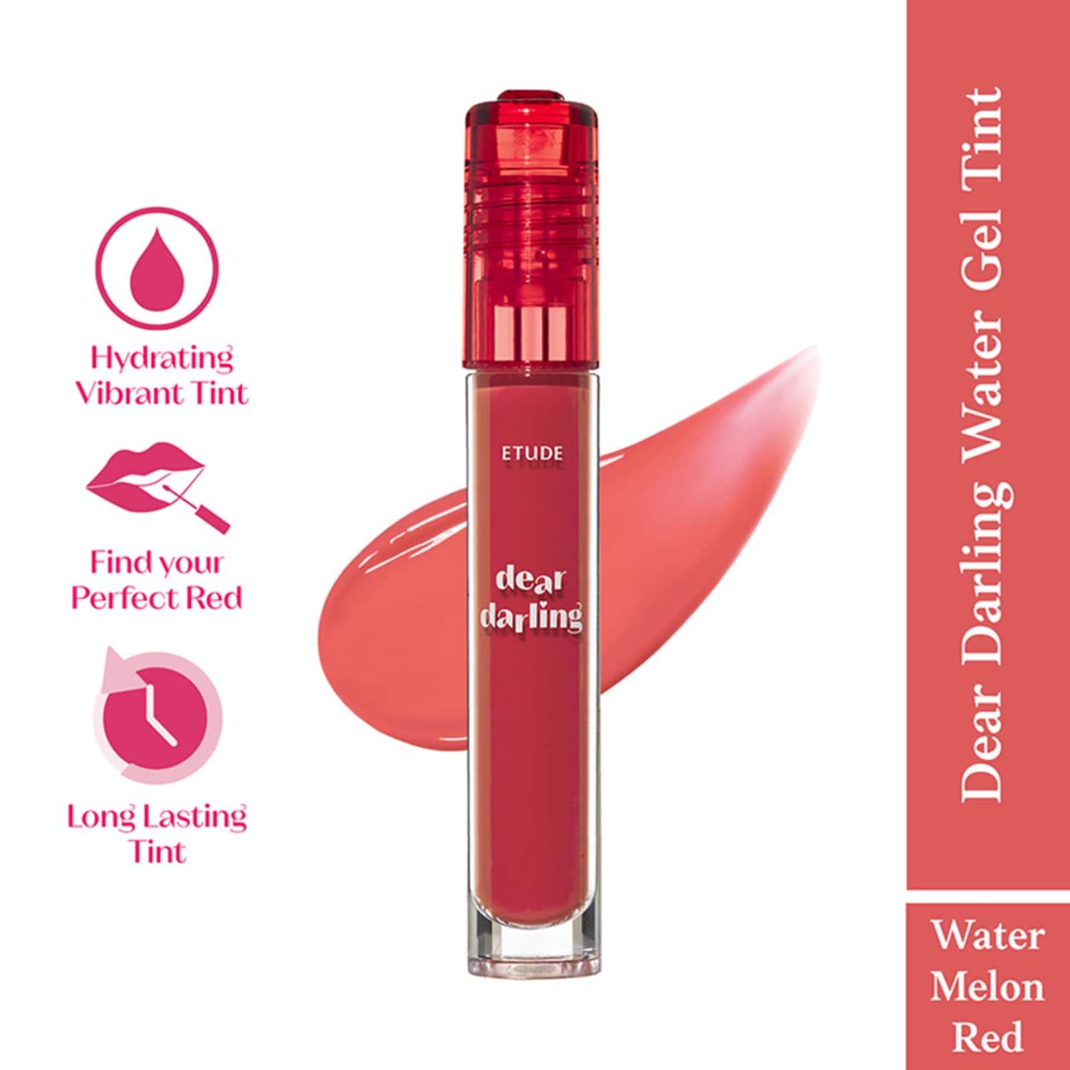 ETUDE HOUSE | Etude Dear Darling Water Gel Tint Lipstick - 08 Watermelon Red (5 g)
