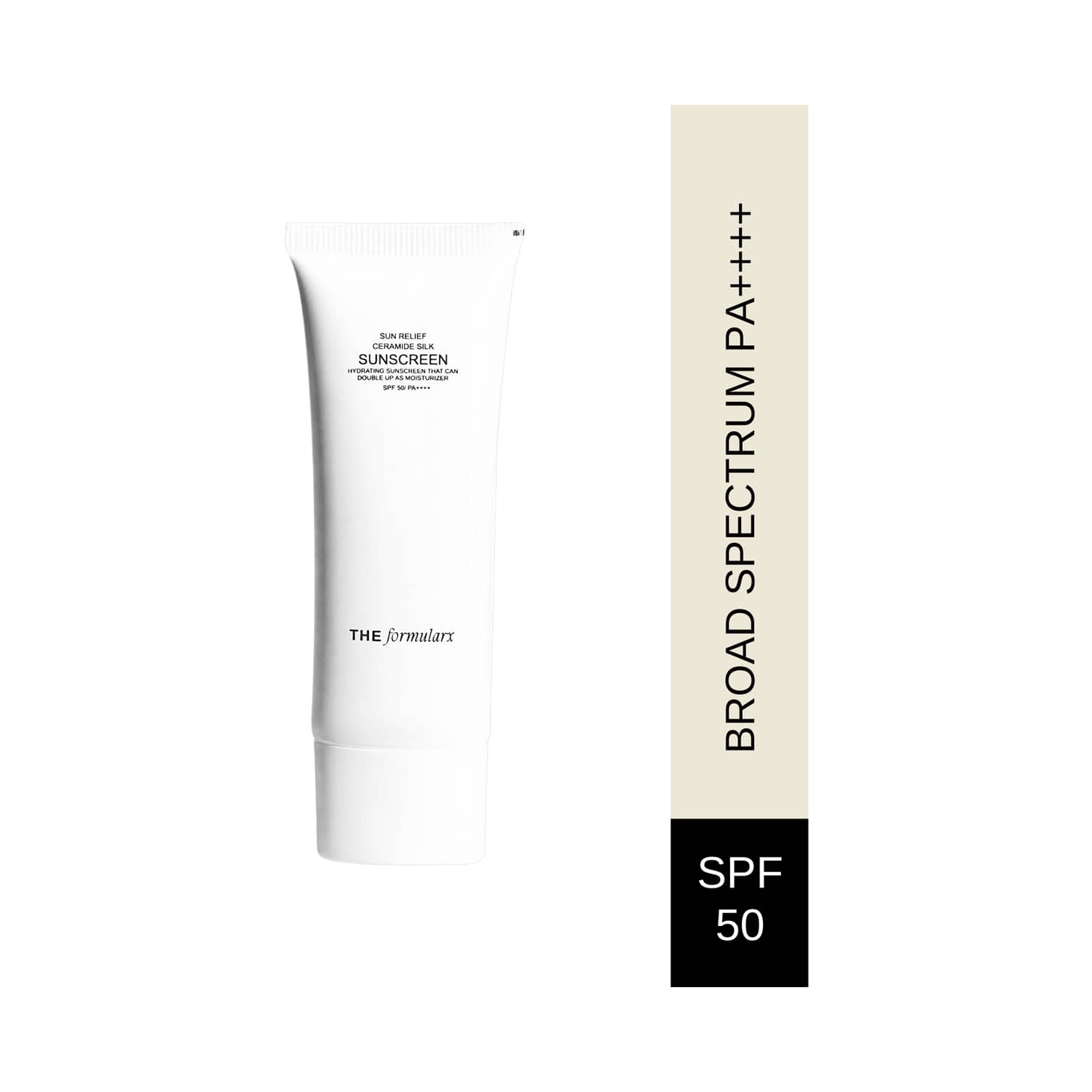 The Formularx | The Formularx Sun Relief Ceramide Sunscreen SPF 50 PA++++ with Niacinamide & Hyaluronic Acid (50 g)