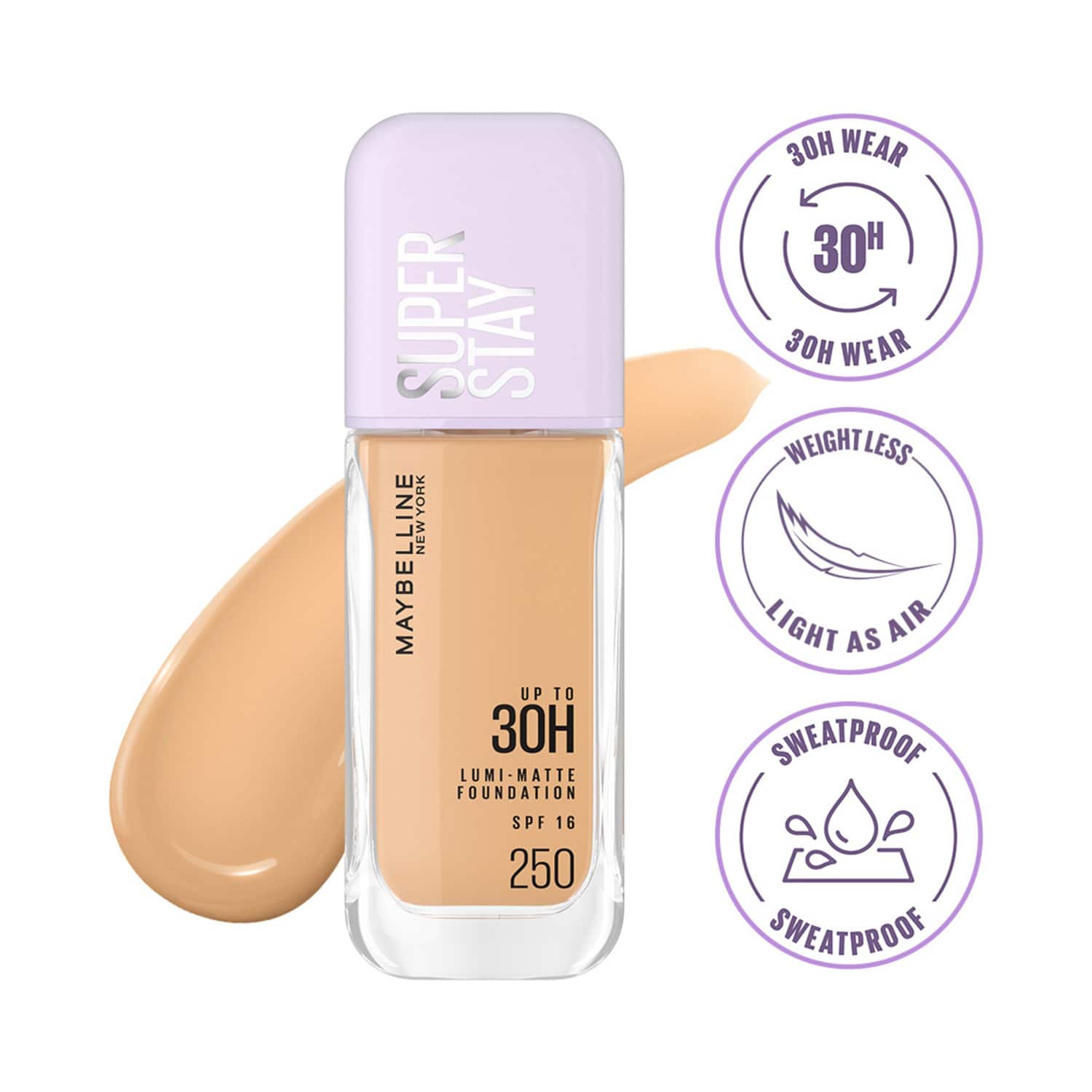 Maybelline New York | Maybelline New York Super Stay Lumi Matte Liquid Foundation - 250 (35 ml)