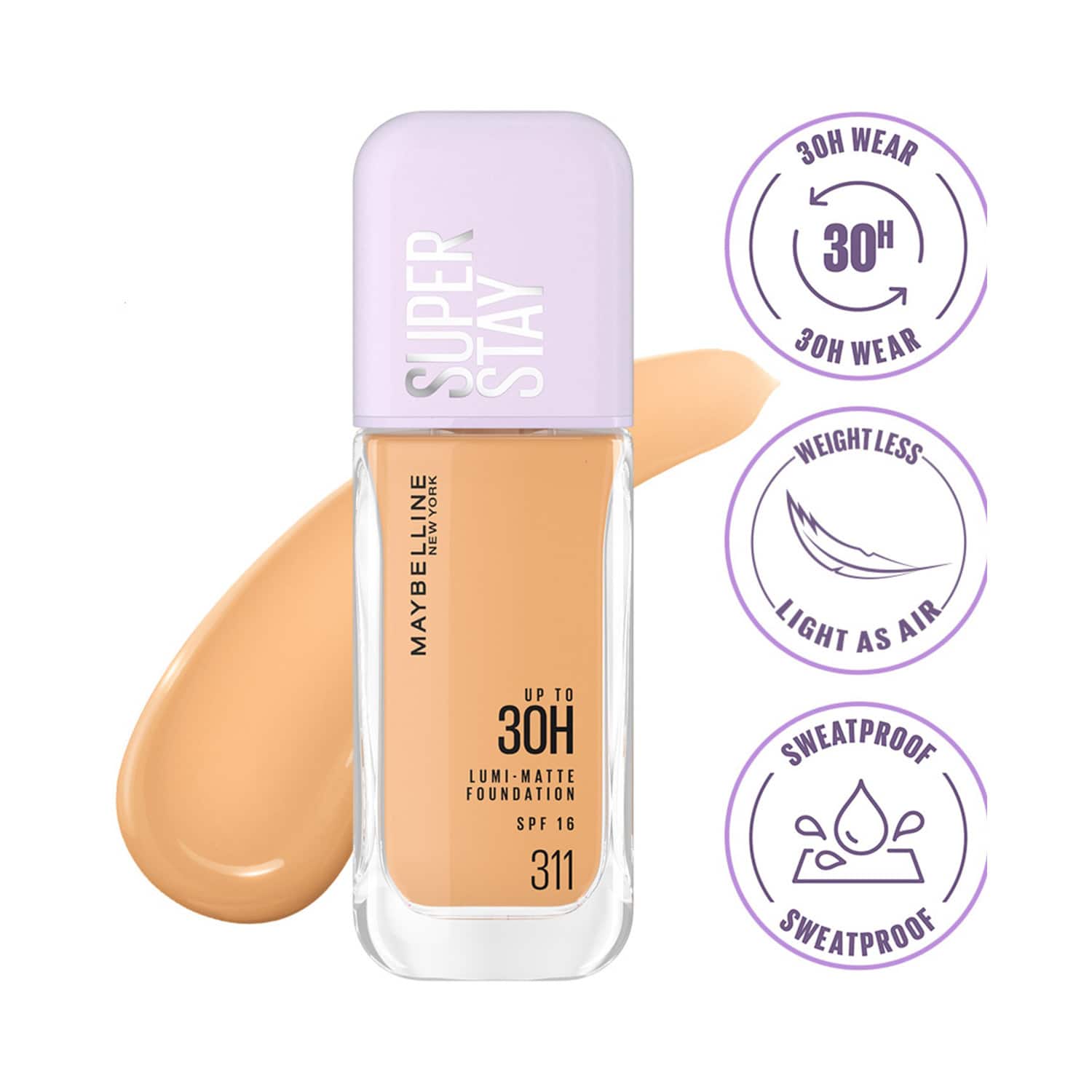 Maybelline New York | Maybelline New York Super Stay Lumi Matte Liquid Foundation - 311 (35 ml)