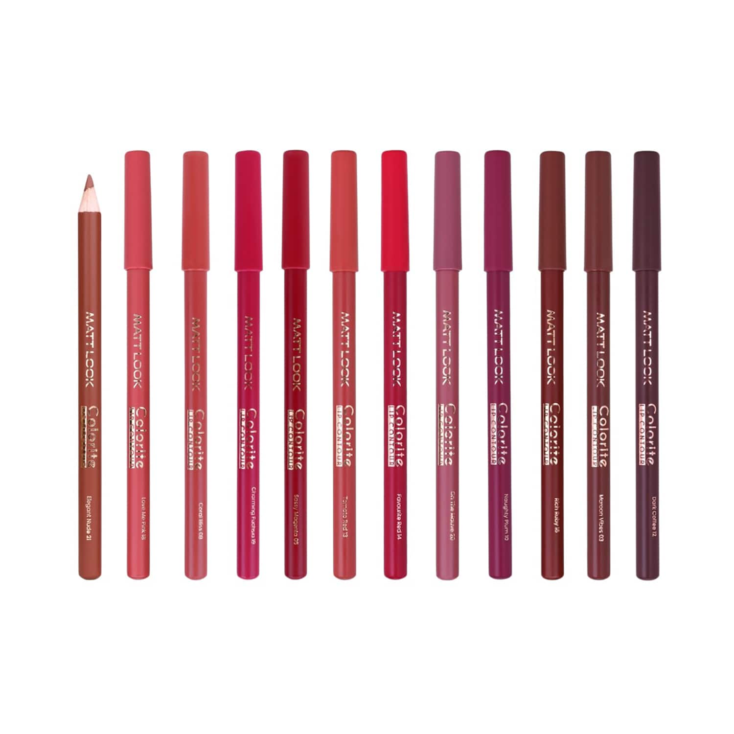 Matt Look | Matt Look Colorite Lip Contour - Po12-A (12 pcs)