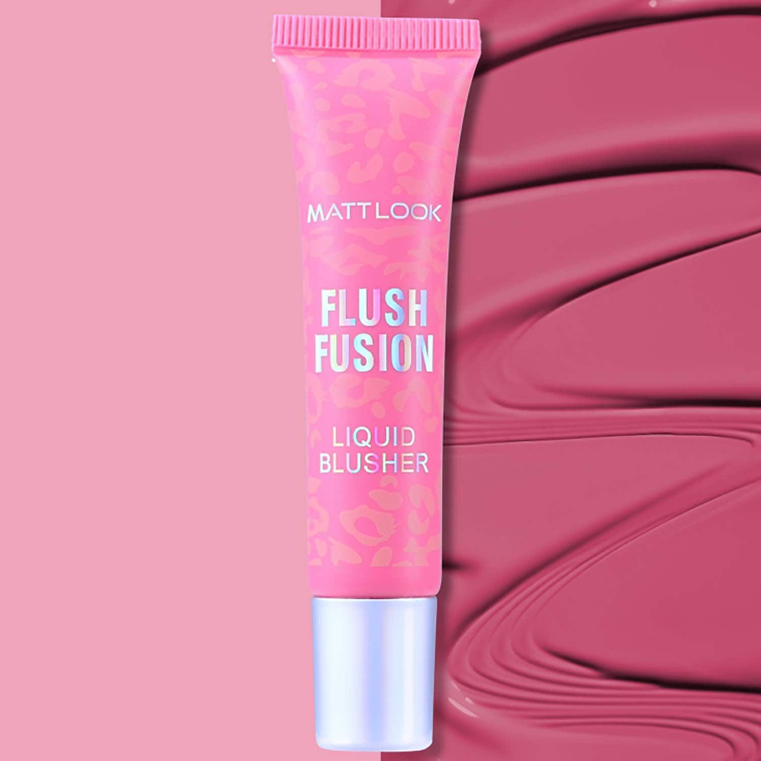 Matt Look | Matt Look Flush Fusion Liquid Blusher - Raspberry Rush-04 (15 ml)