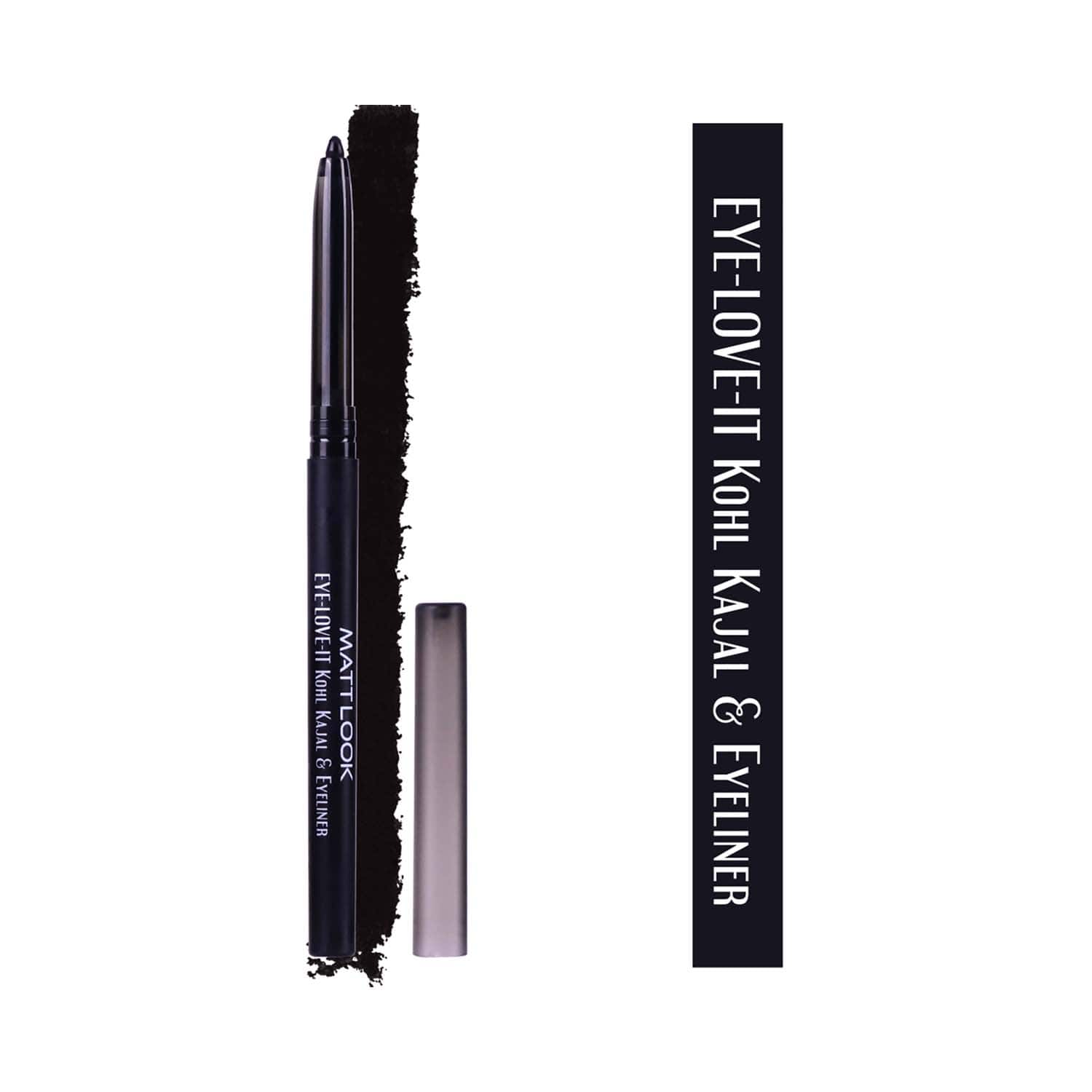 Matt Look | Matt Look Eye Love It Kohl Pencil Eyeliner & Kohl Kajal - Beyond Black-01 (0.2 g)