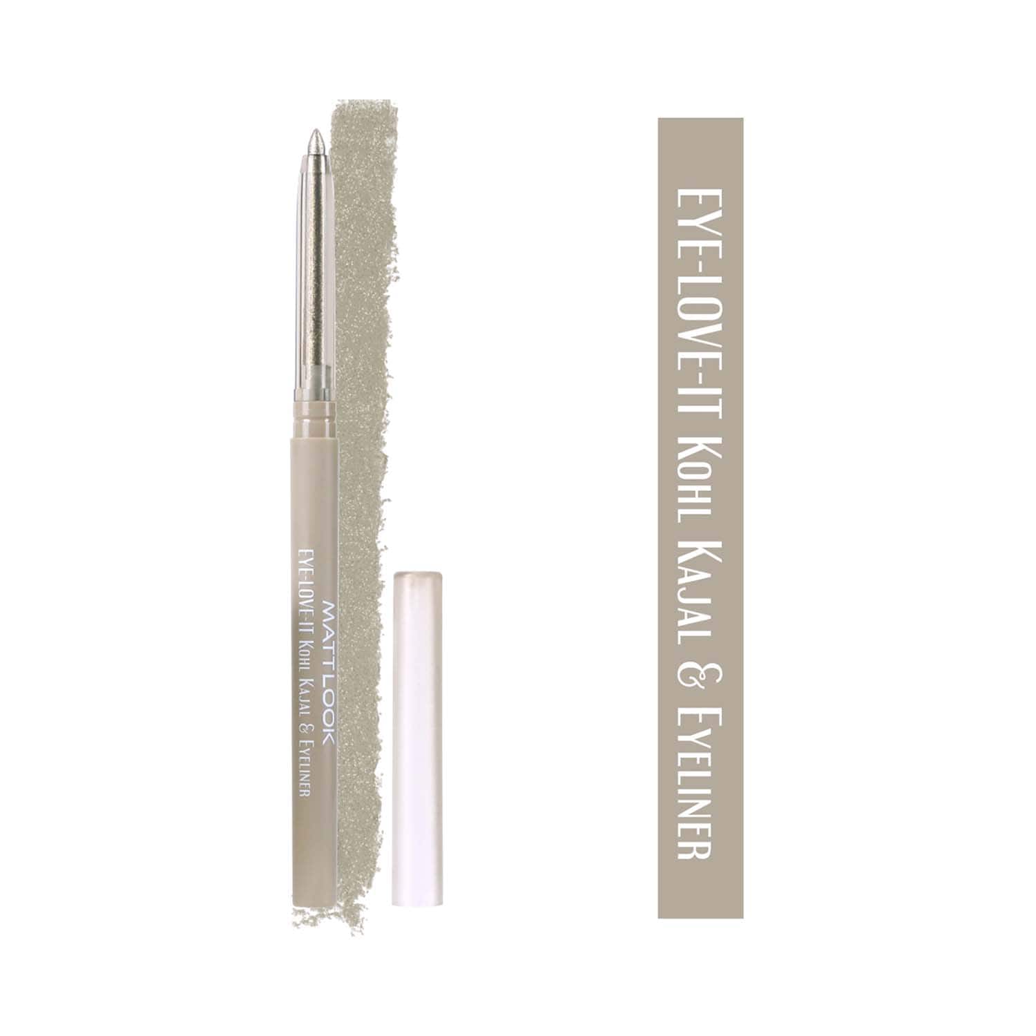 Matt Look | Matt Look Eye Love It Kohl Pencil Eyeliner & Kohl Kajal - Silver Sand-08 (0.2 g)