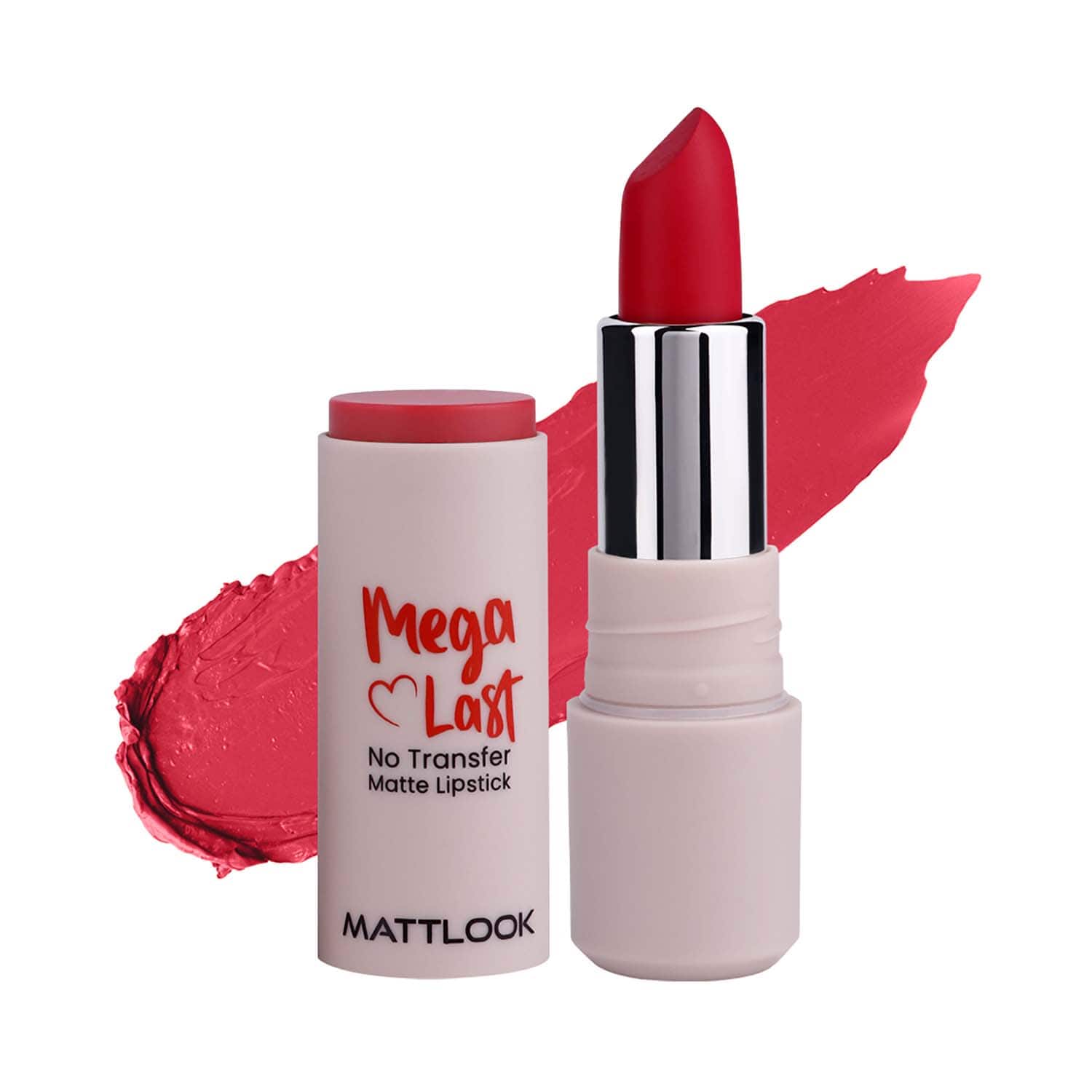 Matt Look | Matt Look Mega Last No Transfer Matte Lipstick - Red Desire-02 (3.8 g)