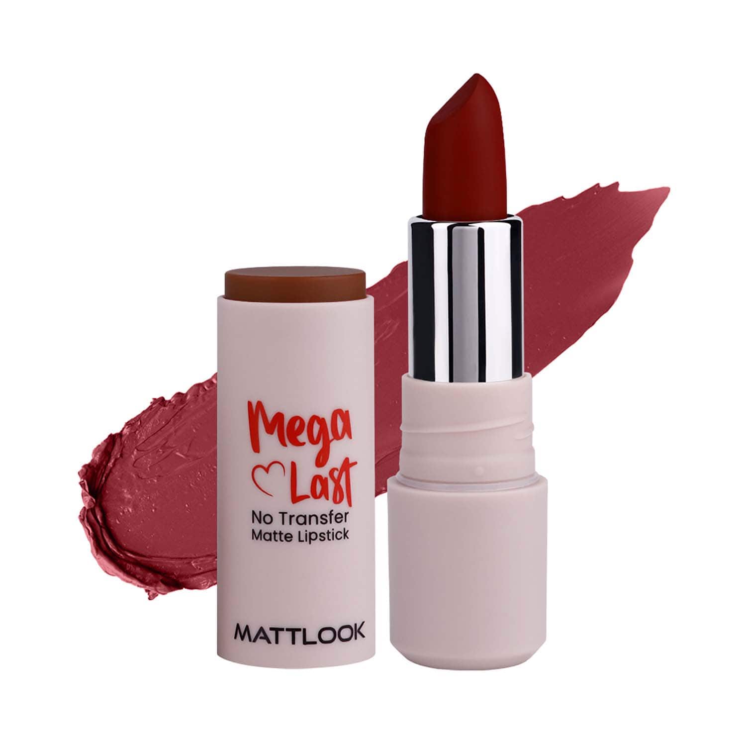 Matt Look | Matt Look Mega Last No Transfer Matte Lipstick - Maroon Me-07 (3.8 g)