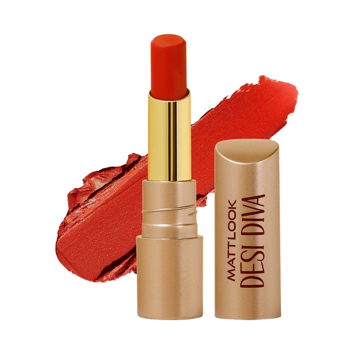 Matt Look | Matt Look Desi Diva Hd Matte Lipstick - Molten Red-05 (3.8 g)