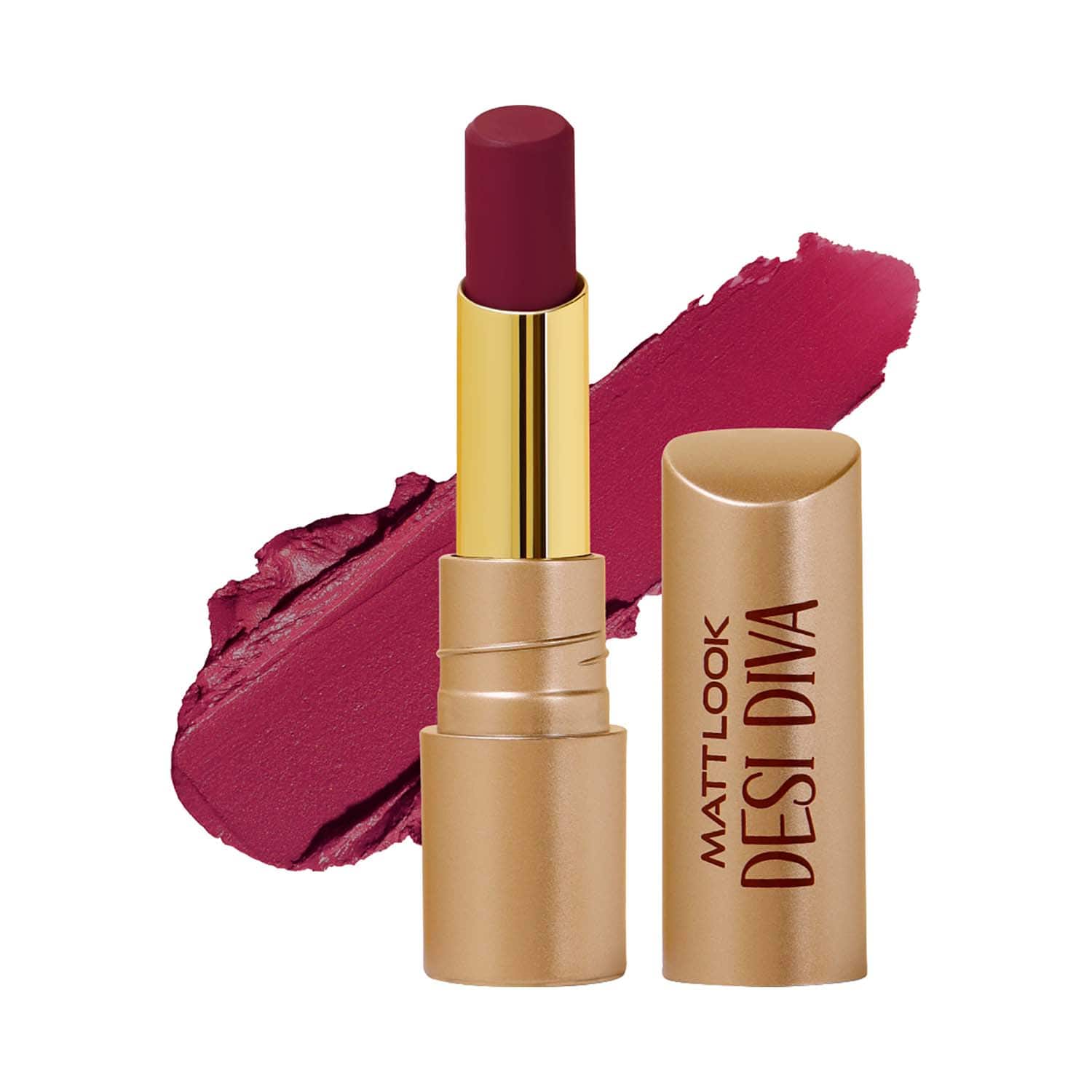 Matt Look | Matt Look Desi Diva Hd Matte Lipstick - Berry Plum-14 (3.8 g)