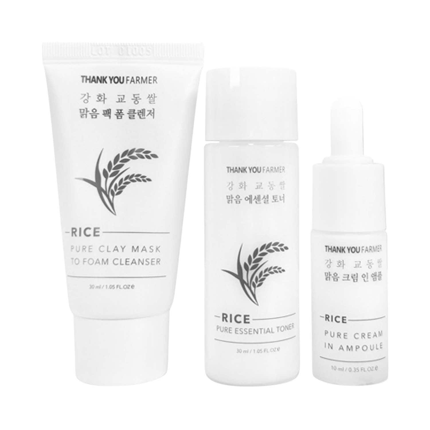 Thank You Farmer | Thank You Farmer Rice Pure Glow Travel Kit (3 pcs)