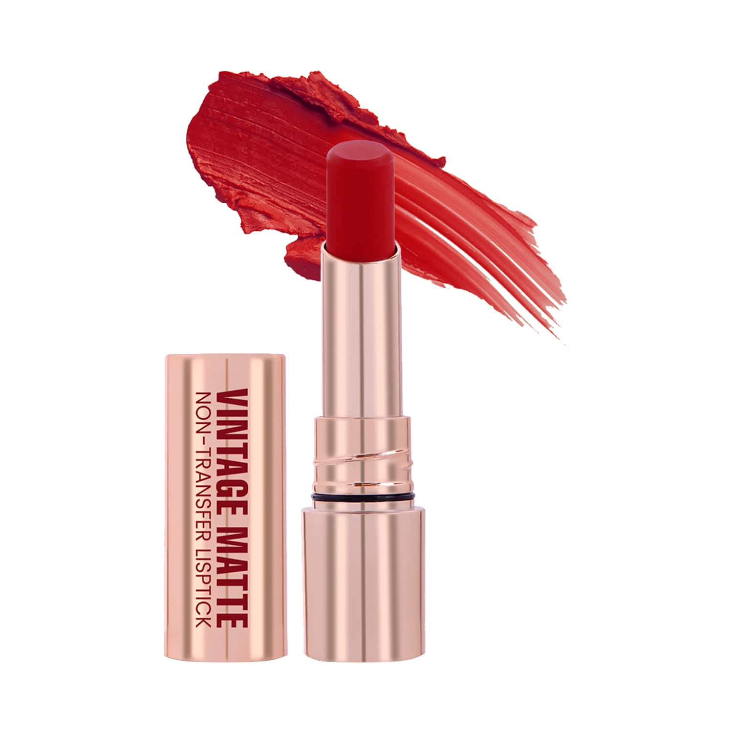 Half N Half | Half N Half Vintage Matte Non-Transfer Lipstick - Red Flame-02 (3.8 g)