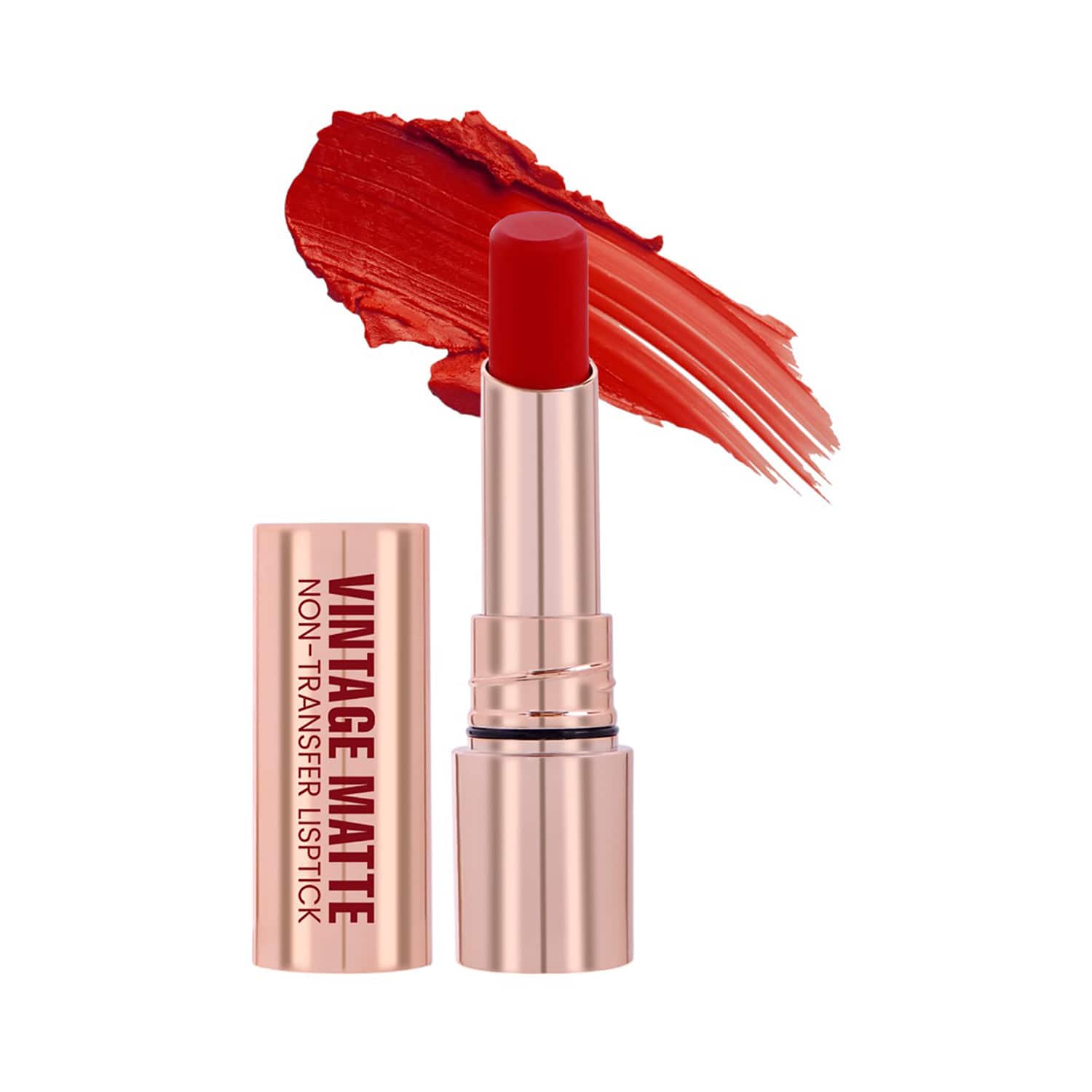 Half N Half | Half N Half Vintage Matte Non-Transfer Lipstick - Luminous Red-04 (3.8 g)