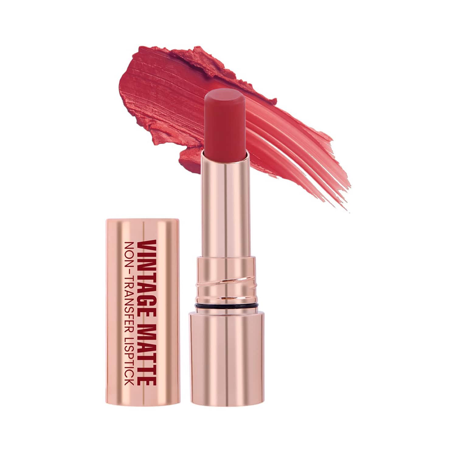Half N Half | Half N Half Vintage Matte Non-Transfer Lipstick - Blush Blossom-18 (3.8 g)
